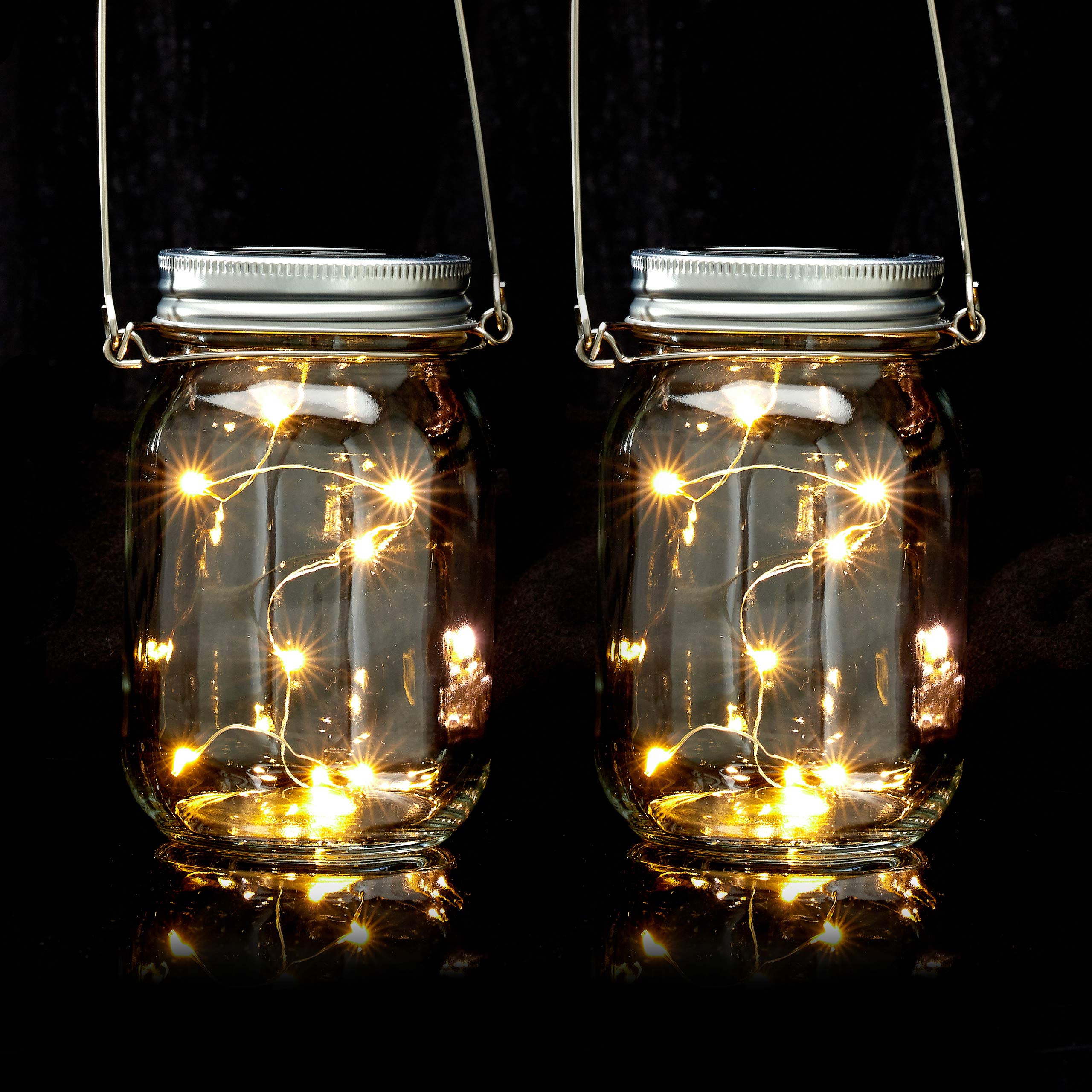 relaxdays-solar-glas-2er-set-je-8-led-einmachglas-transparent image 1