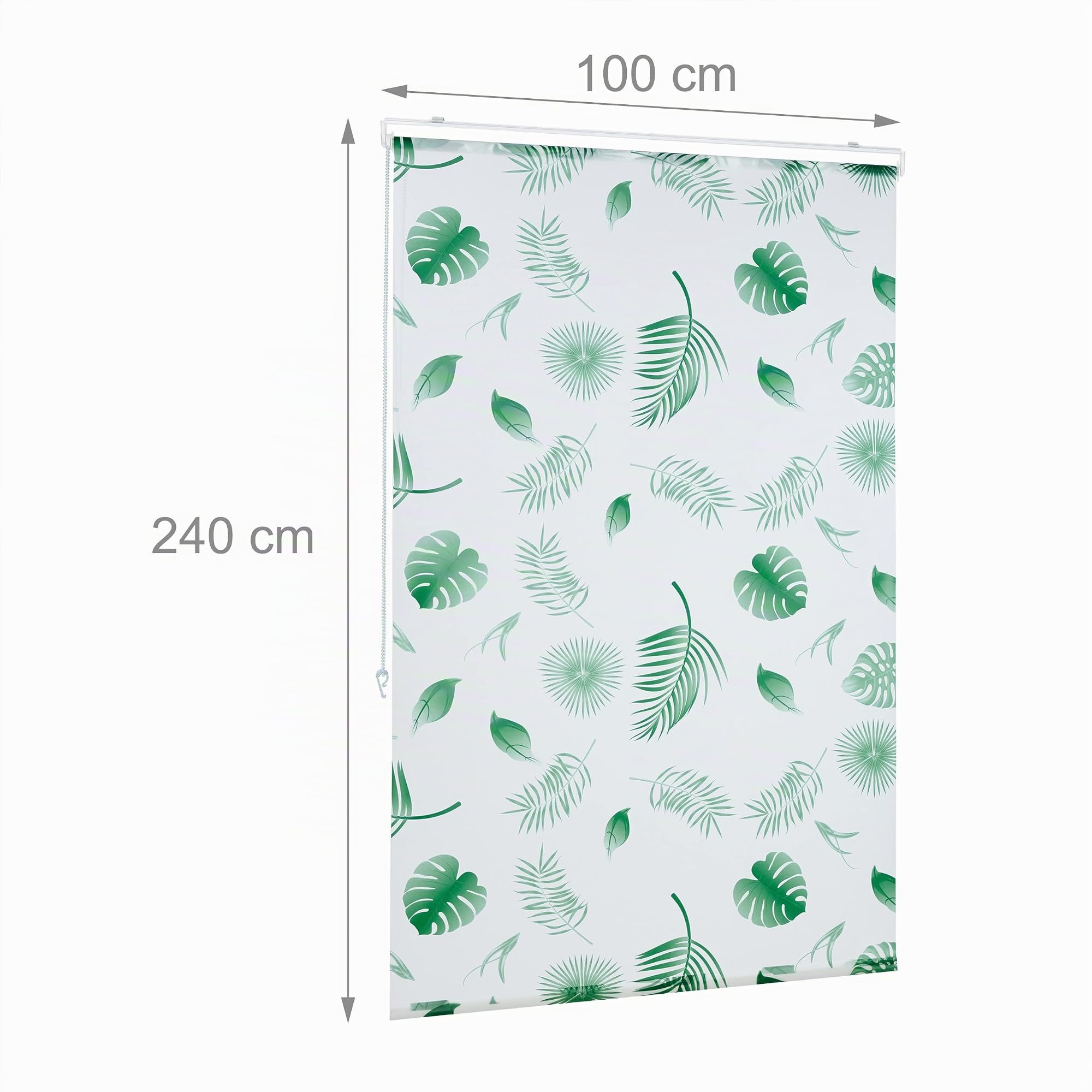 relaxdays-duschrollo-bl-tter-100x240-cm-wei-gr-n image 4