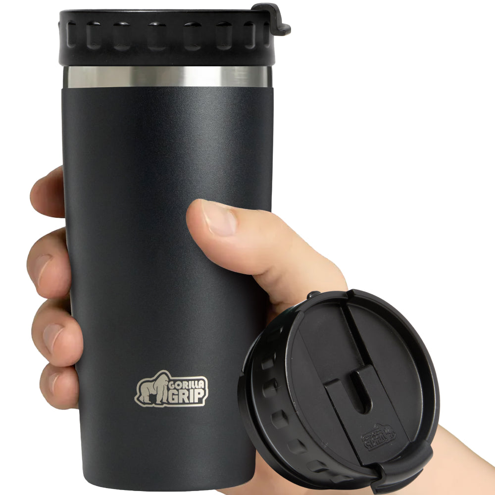 gorilla-grip-reisebecher-edelstahl-thermobecher-auslaufsicher image 1
