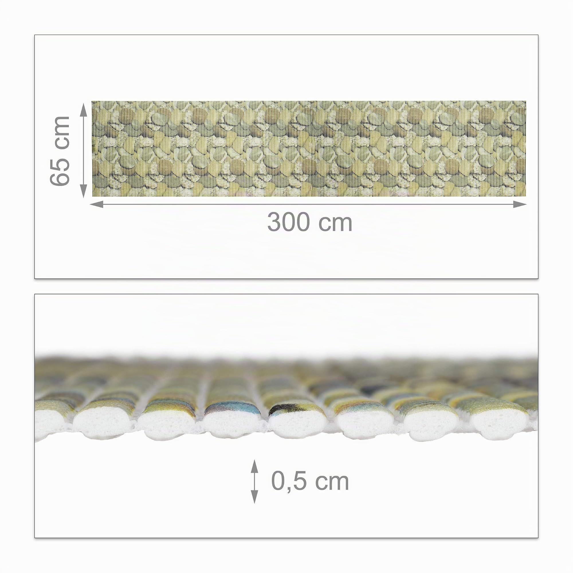 relaxdays-weichschaummatte-steine-design-65-x-300-cm-braun-zuschneidbar image 3
