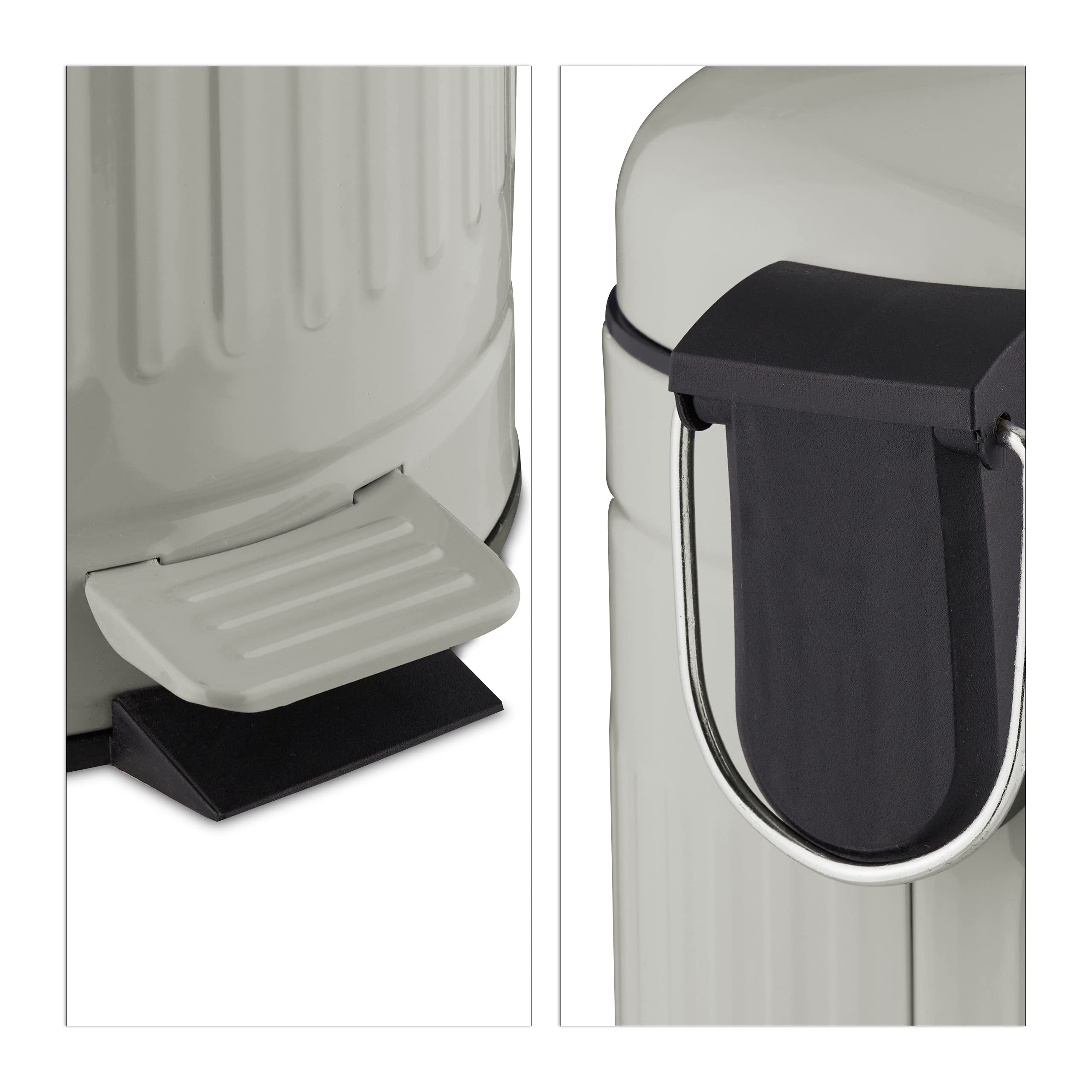 relaxdays-kosmetikeimer-3-liter-metall-treteimer-hellgrau image 8