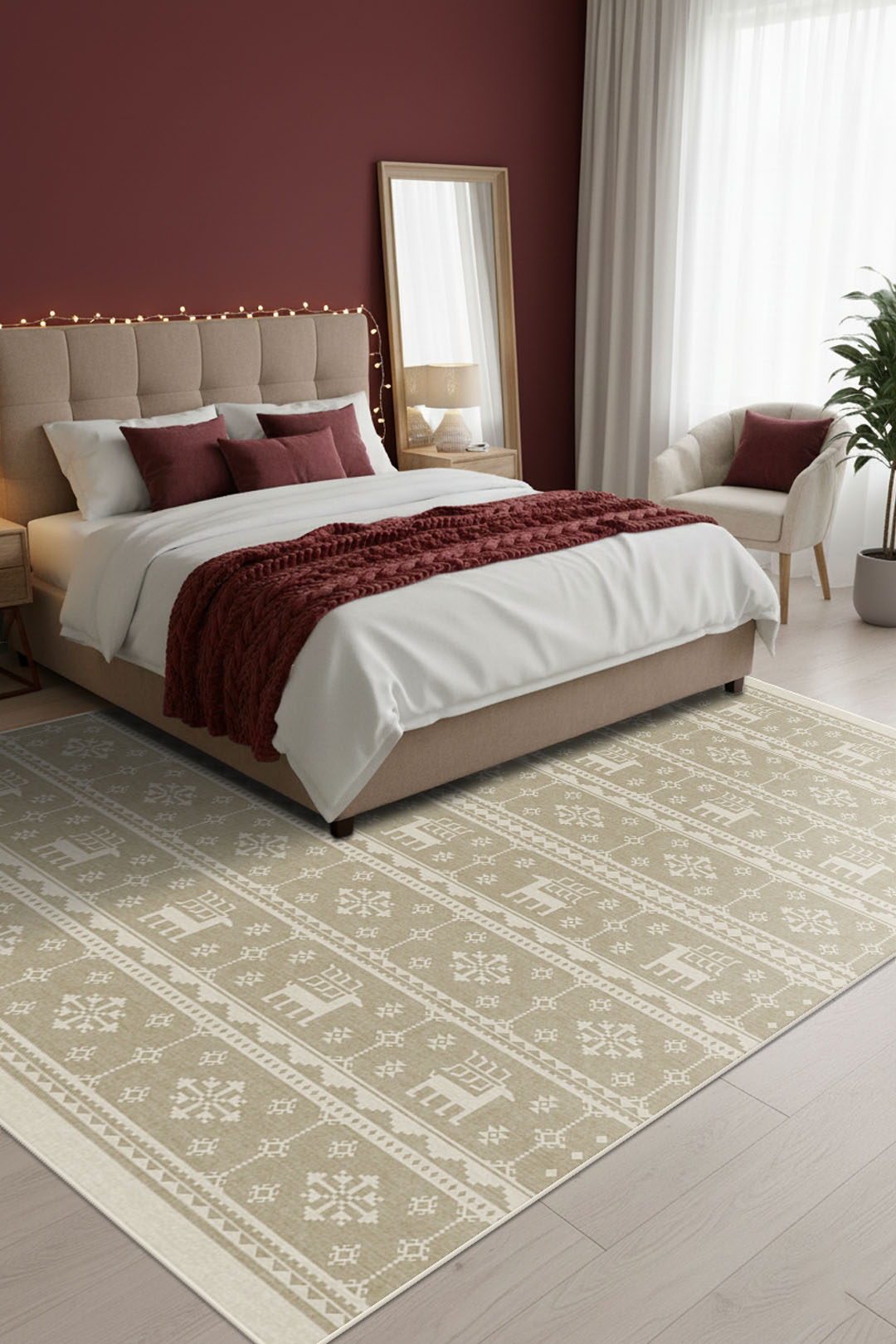 teppana-rentiere-keks-indoor-teppich-beige-waschbar image 4