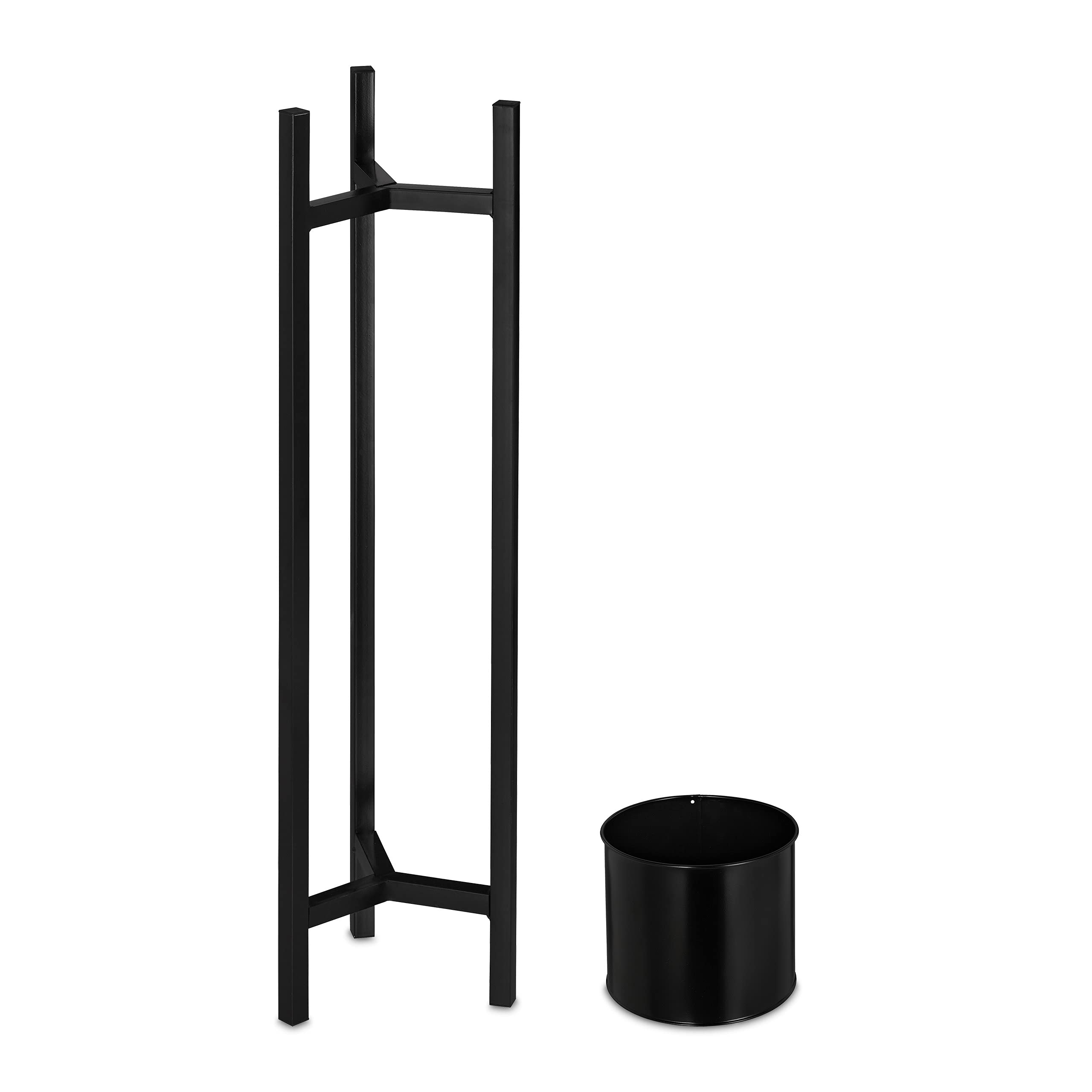 relaxdays-blumentopf-st-nder-mit-topf-metall-90-x-21-5-cm-schwarz image 6