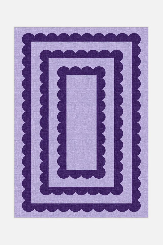 teppana-ellie-flieder-teppich-waschbar-geometrisch image 1