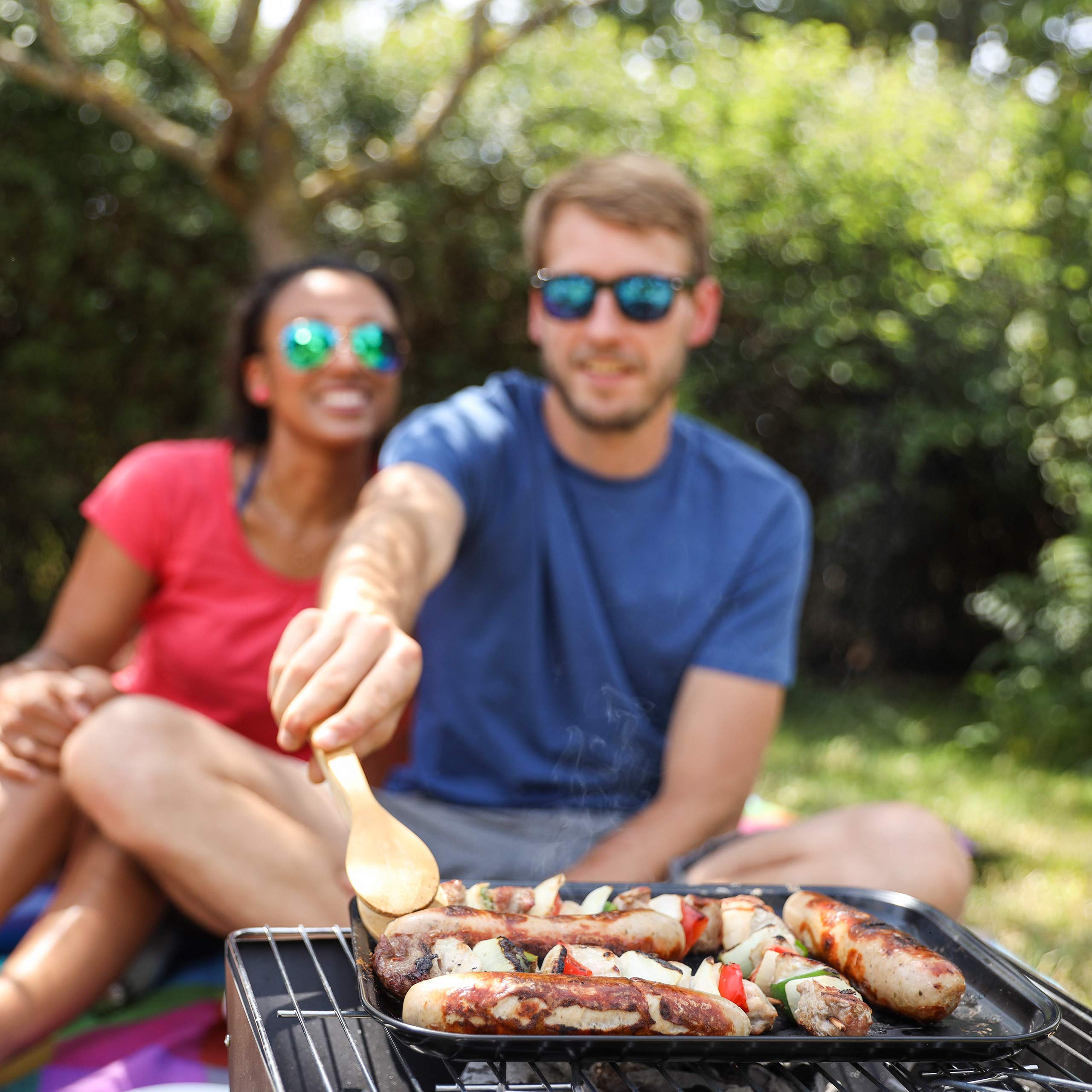 relaxdays-grillschale-wiederverwendbar-carbonstahl-schwarz-bbq-antihaft image 5