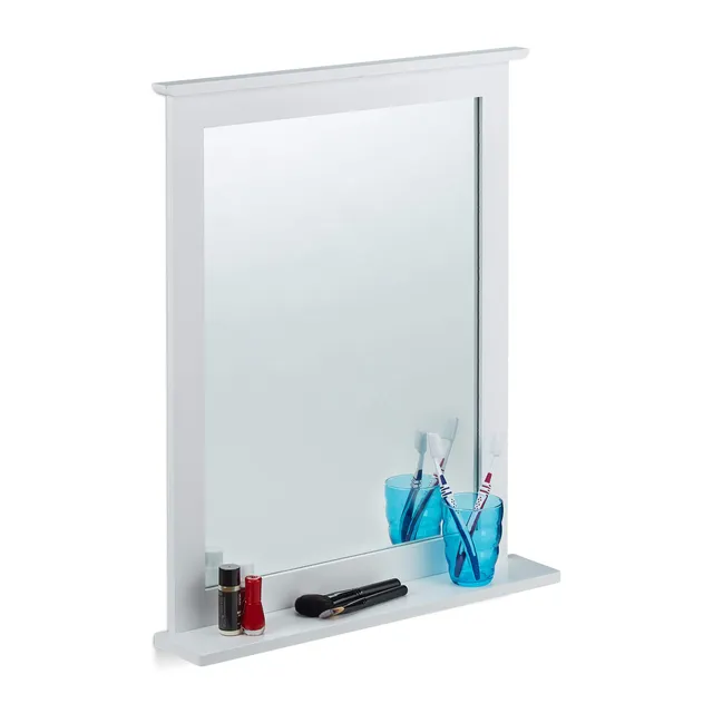 relaxdays-wandspiegel-bambus-wei-rechteckig-mit-ablage-68-x-56-x-10-cm image 1