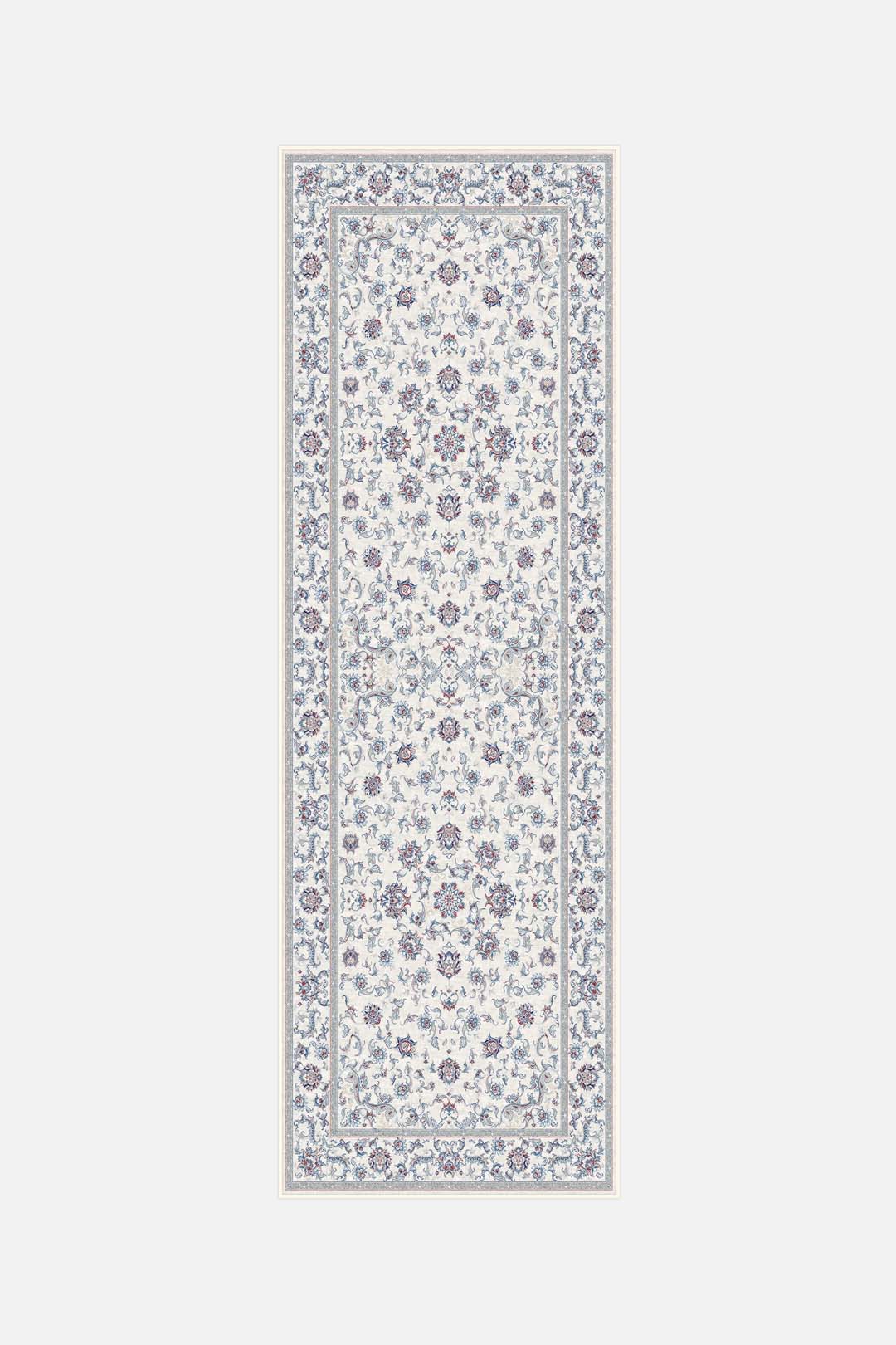 teppana-iris-blau-teppich-waschbar-floral-beige-natur image 5
