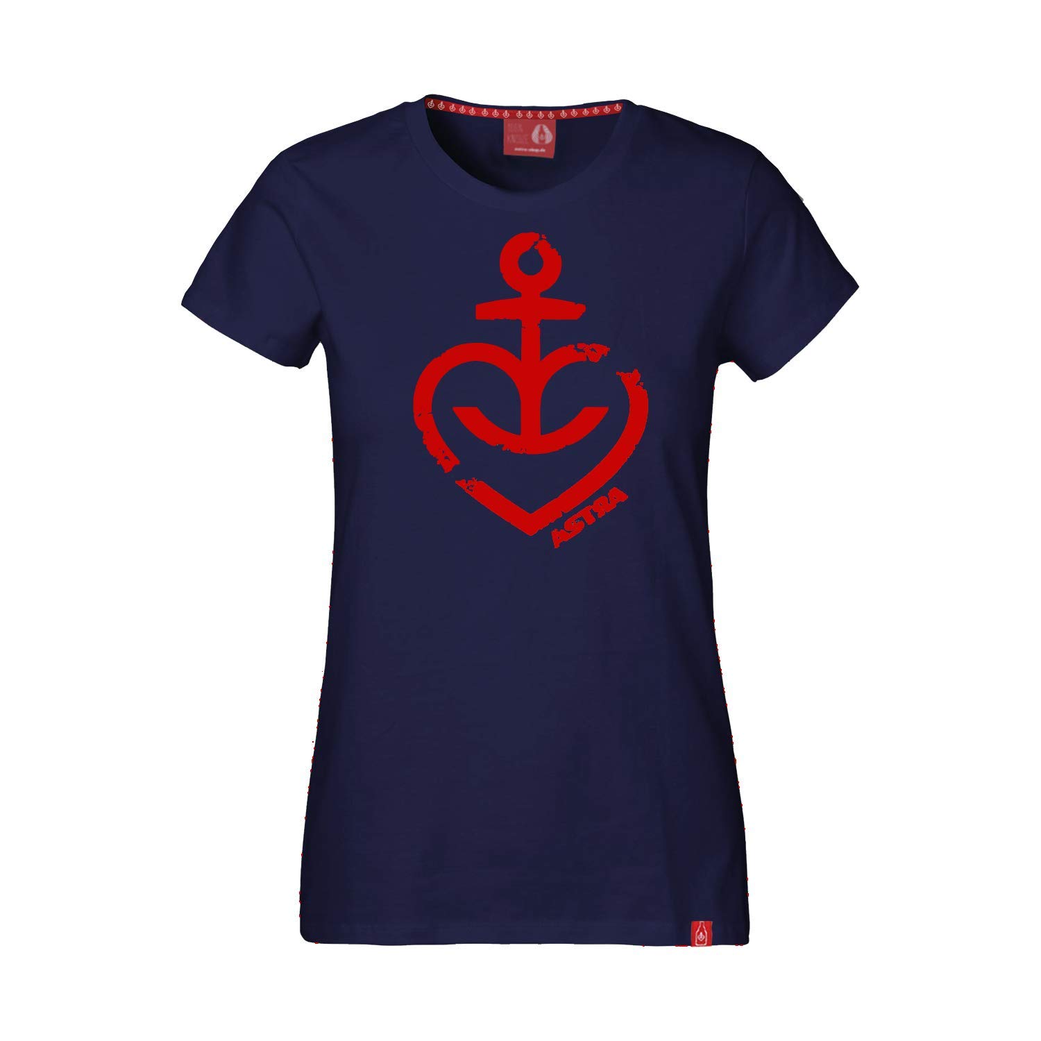 astra-damen-t-shirt-herzanker-rot-navy-blau-100-baumwolle image 1