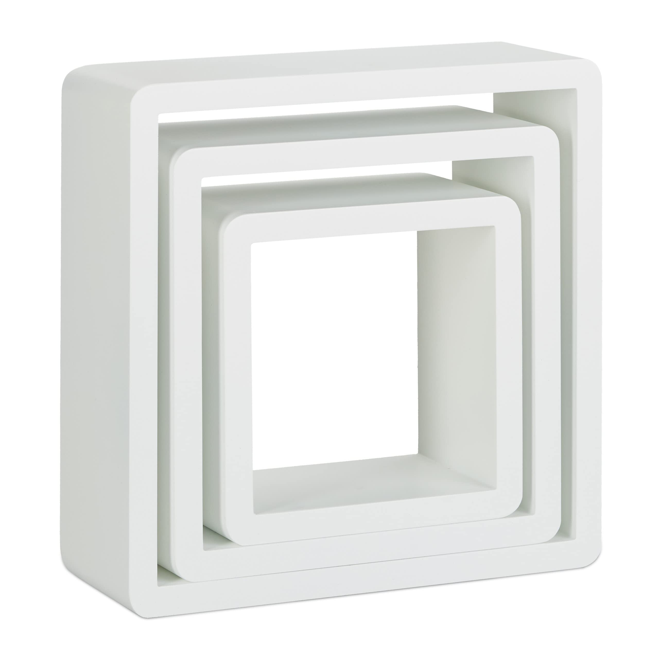 relaxdays-wandregal-cube-3er-set-mdf-weiss-27-x-27-cm image 7