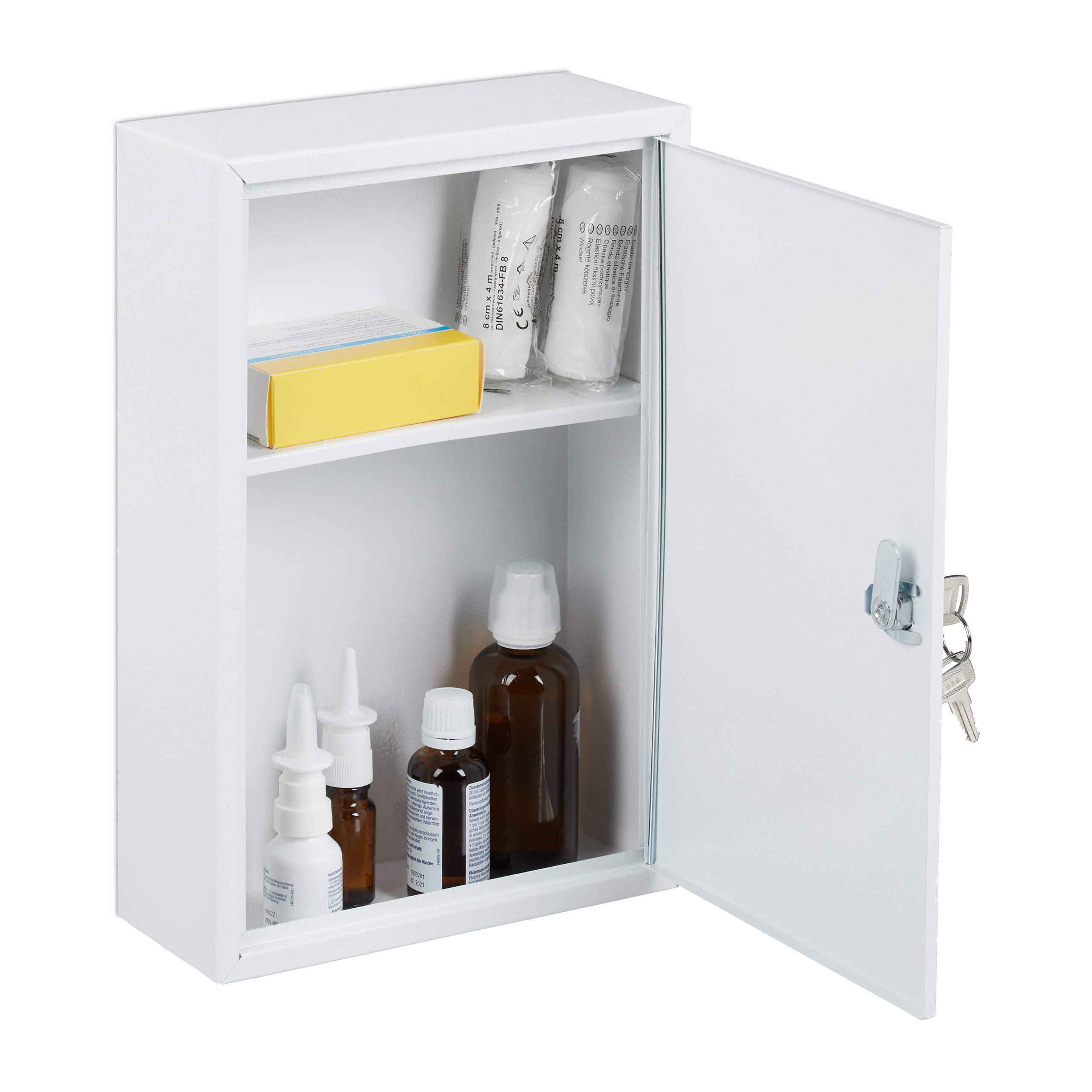 relaxdays-medizinschrank-abschlie-bar-wei-rot-32-cm image 6