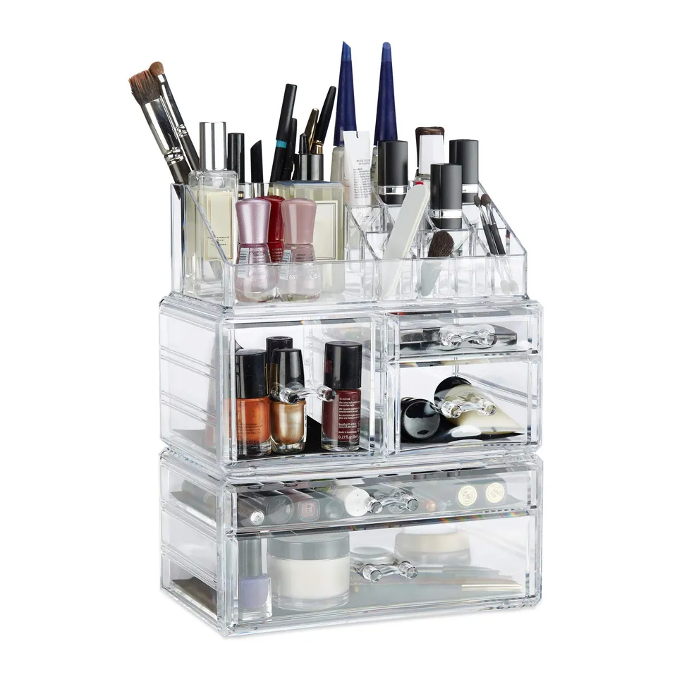 relaxdays-make-up-organizer-acryl-21-f-cher-kosmetik-organizer-mehrfarbig image 1
