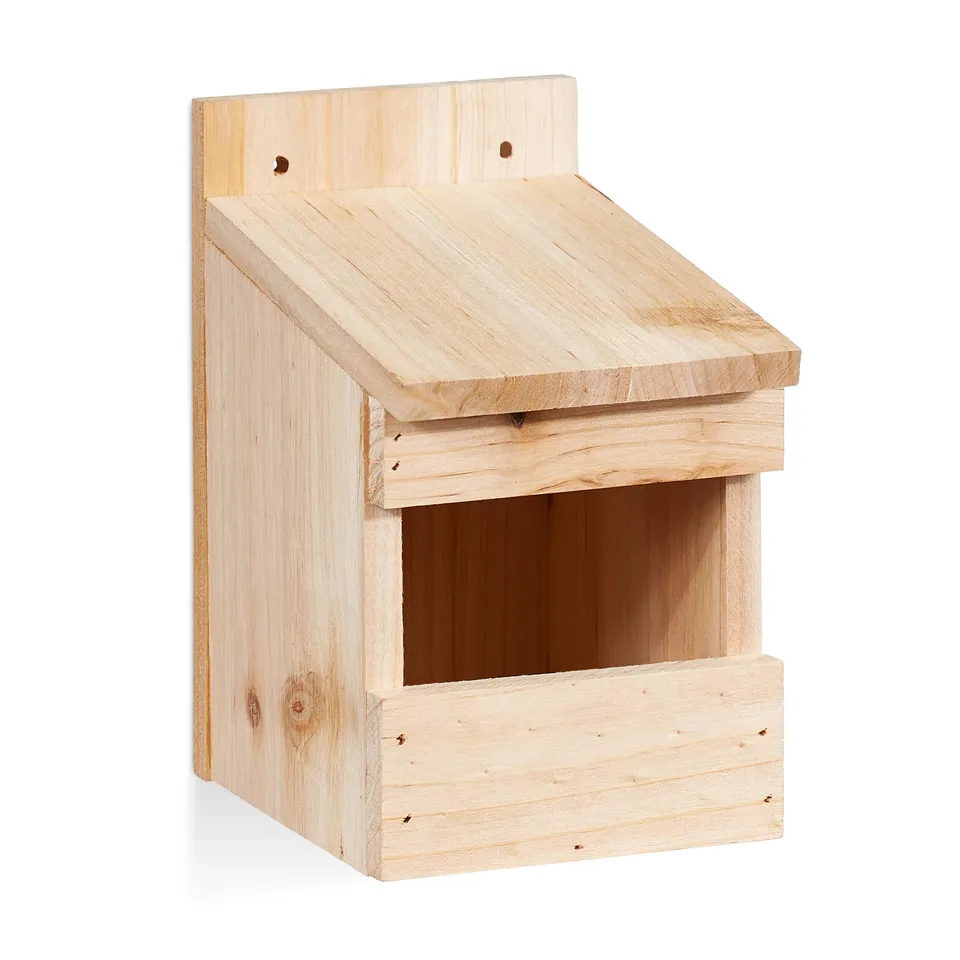relaxdays-halbh-hle-nistkasten-20-x-12-x-15-5-cm-vogelkasten-holz-natur-f-r-amse image 1