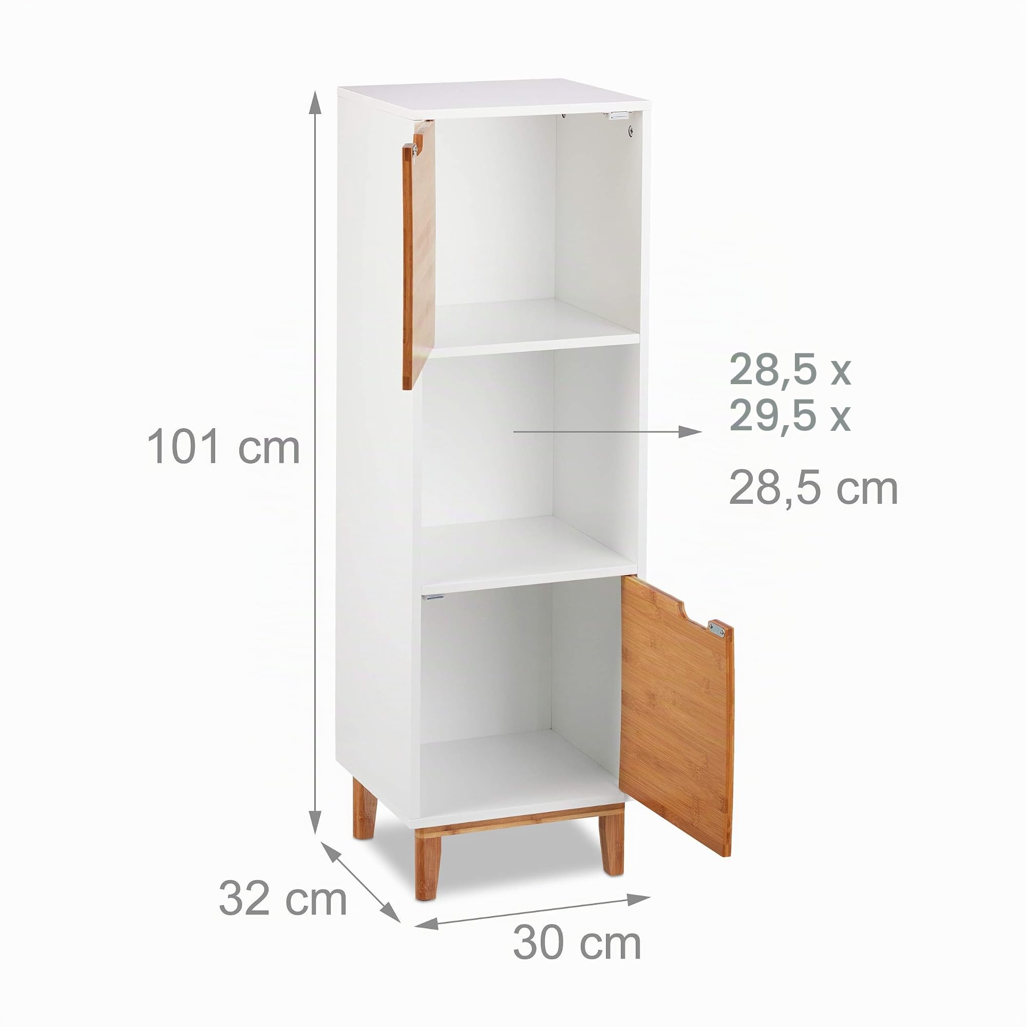 relaxdays-standregal-wei-mdf-bambus-mit-t-ren-101-x-32-x-30-cm-3-ablagen image 3