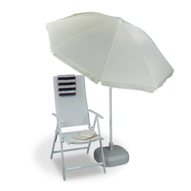 relaxdays-sonnenschirm-180-cm-h-henverstellbar-kippbar-hellgelb image 1