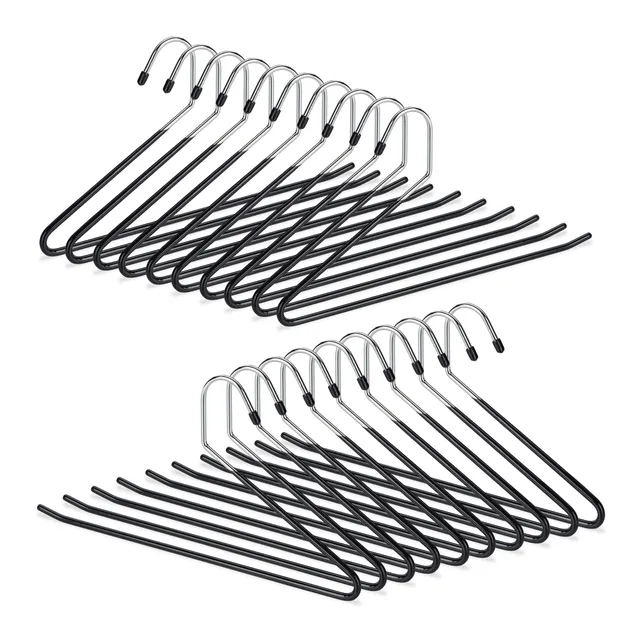 relaxdays-hosenb-gel-set-20er-rutschfest-metall-schwarz-18-cm image 1