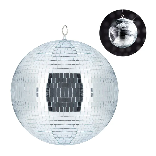 relaxdays-discokugel-spiegelkugel-silber-30-cm-zum-aufh-ngen image 1