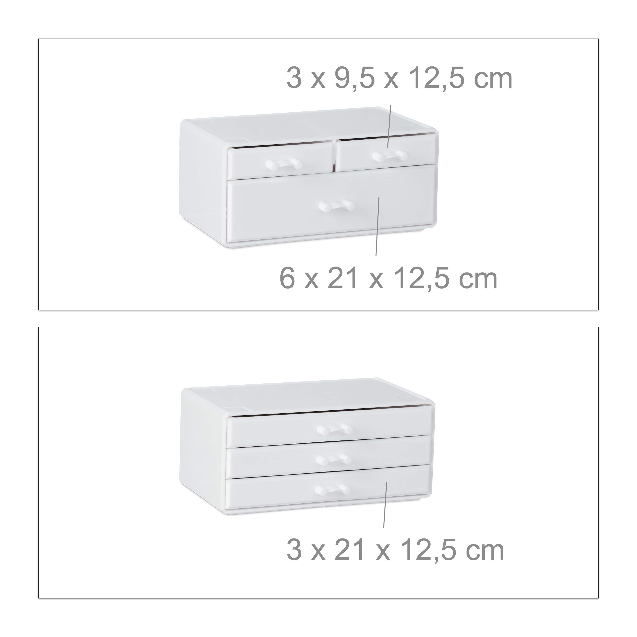relaxdays-kosmetikorganizer-wei-mit-6-schubladen-stapelbar image 6