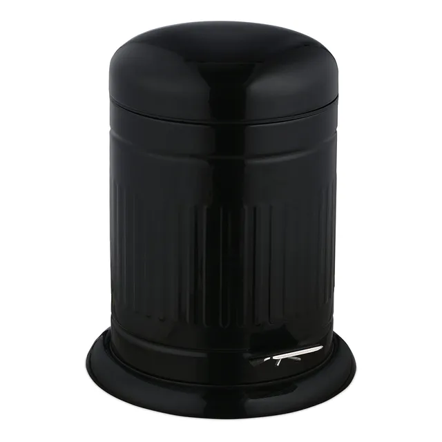 relaxdays-kosmetikeimer-5-liter-mit-treteimer-und-soft-close-in-schwarz image 1