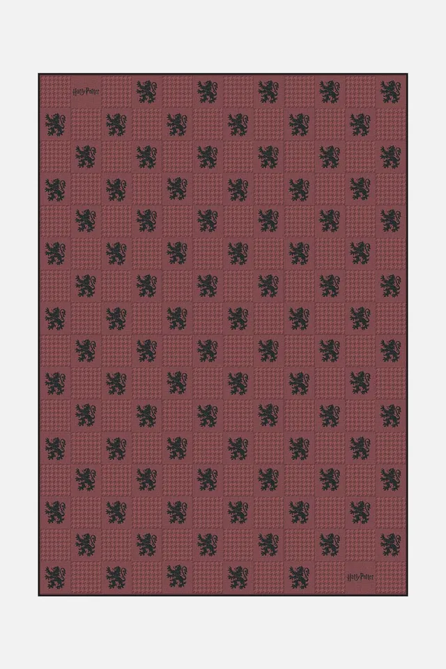 teppana-harry-potter-karo-rot-teppich-waschbarer-fan-teppich image 1