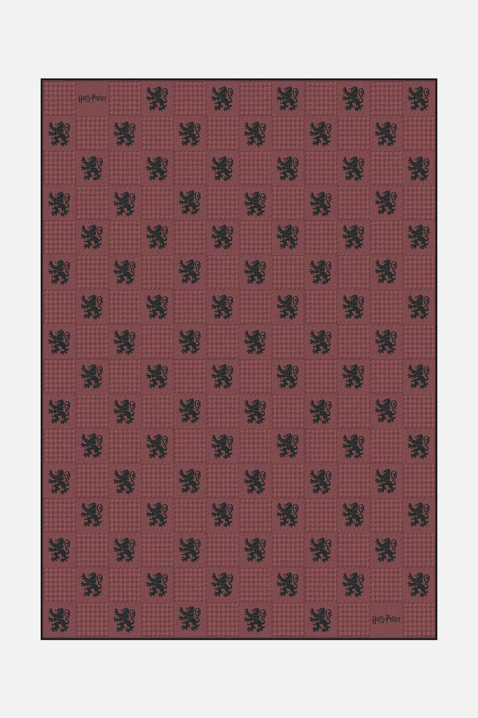 teppana-harry-potter-karo-rot-teppich-waschbarer-fan-teppich image 1