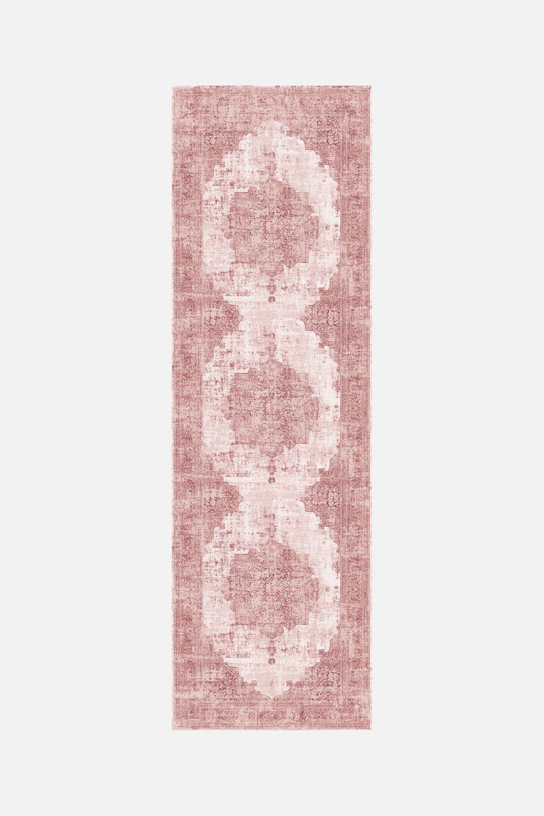 teppana-helia-granat-teppich-waschbarer-boho-perser-creme image 6