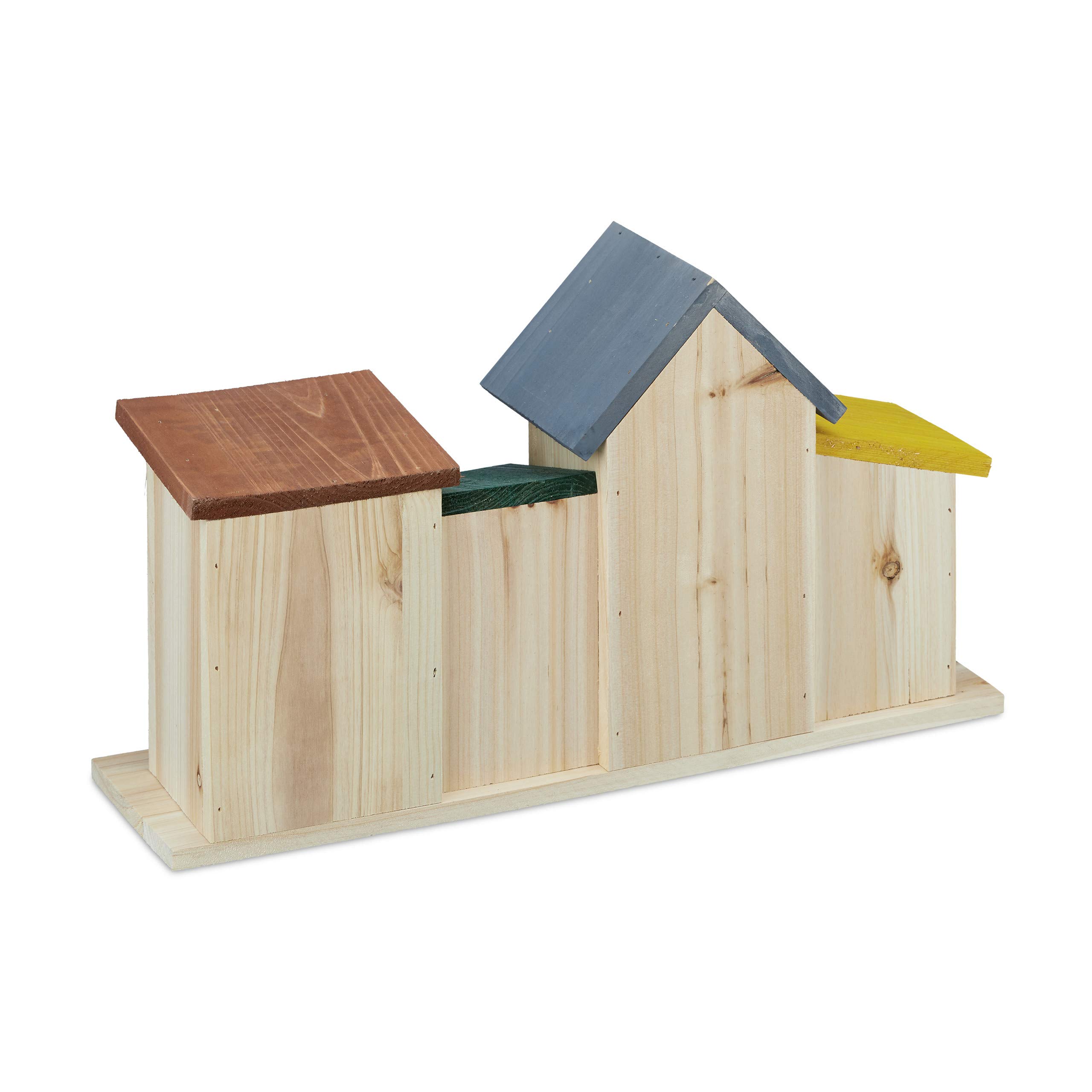 relaxdays-vogelhaus-4er-set-auf-holzsockel-deko-nistkasten-26-x-46-x-12-cm-bunt- image 5