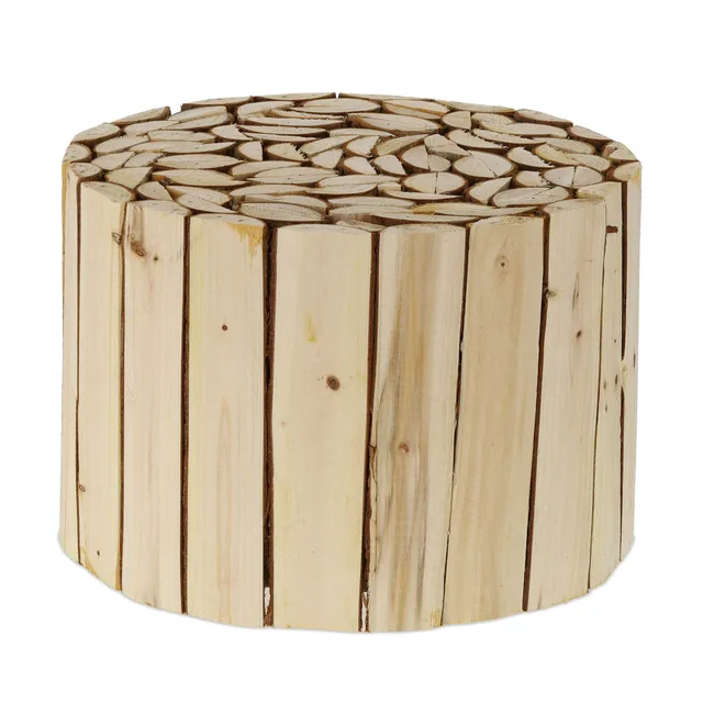 relaxdays-blumenhocker-holz-rund-natur-hxd-20-5x30-cm image 1
