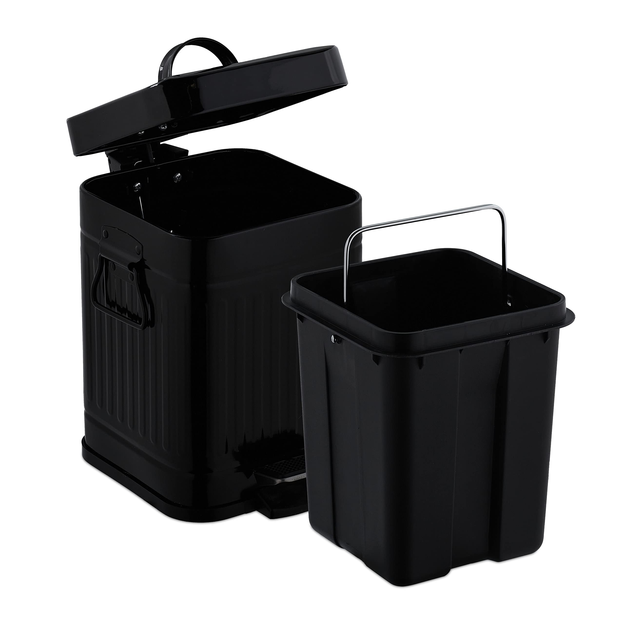 relaxdays-kosmetikeimer-3-liter-treteimer-eckig-schwarz-mit-soft-close image 6