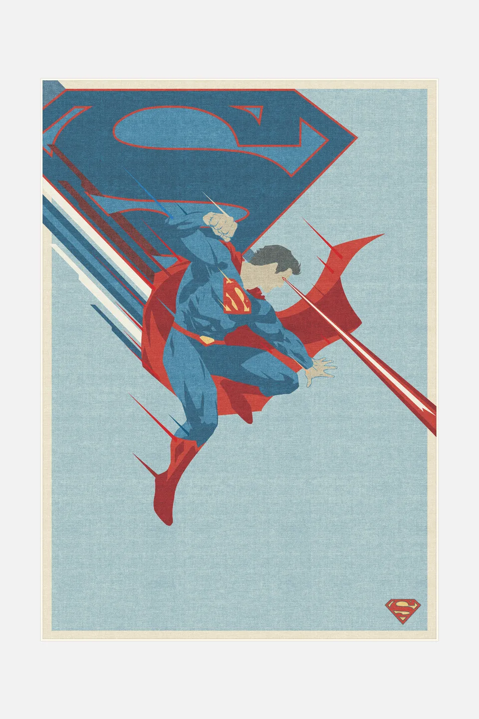 teppana-superman-laser-blau-waschbarer-kinderteppich-dc-blau image 1