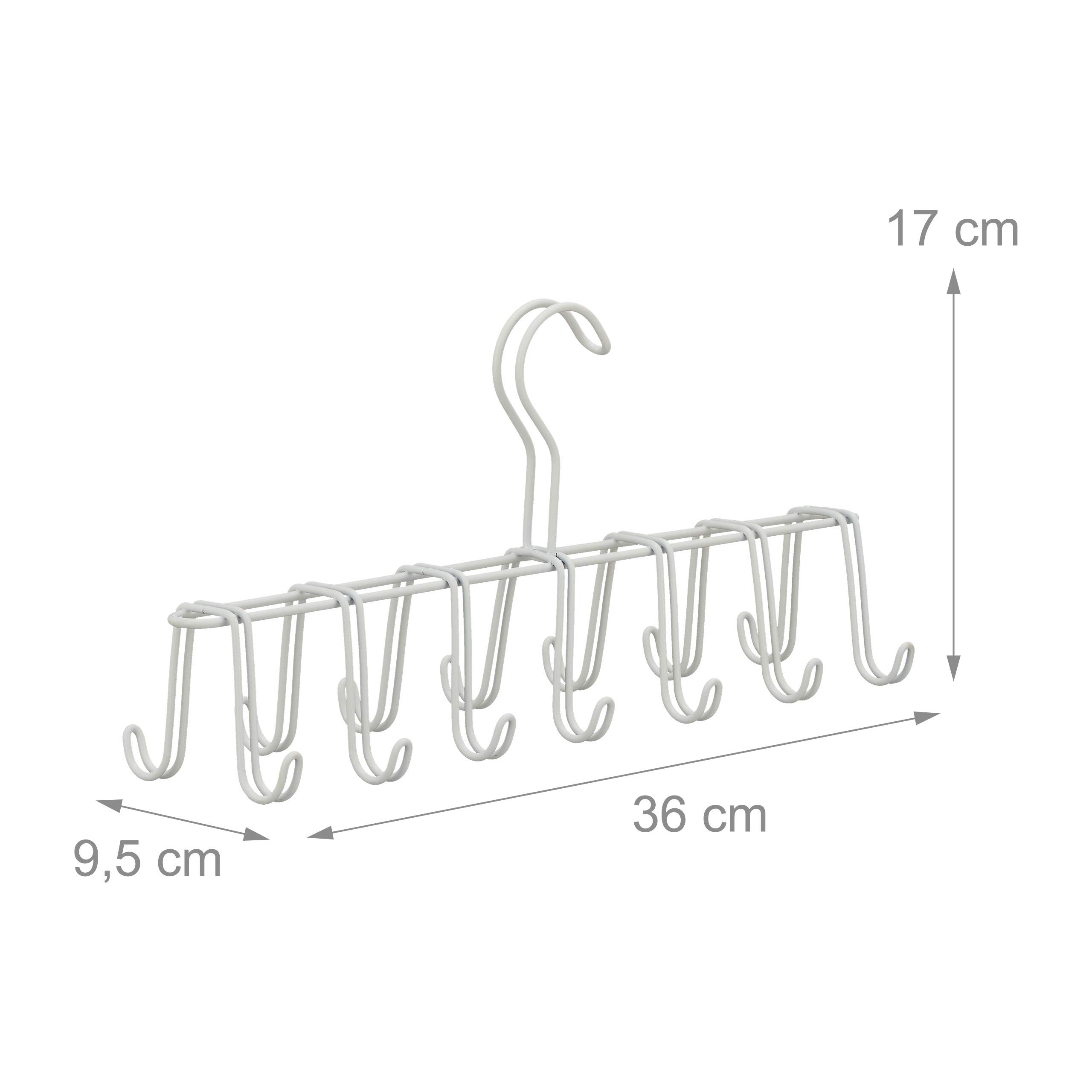 relaxdays-g-rtelhalter-krawattenhalter-metall-14-haken-wei-17-x-36-x-9-5-cm image 4