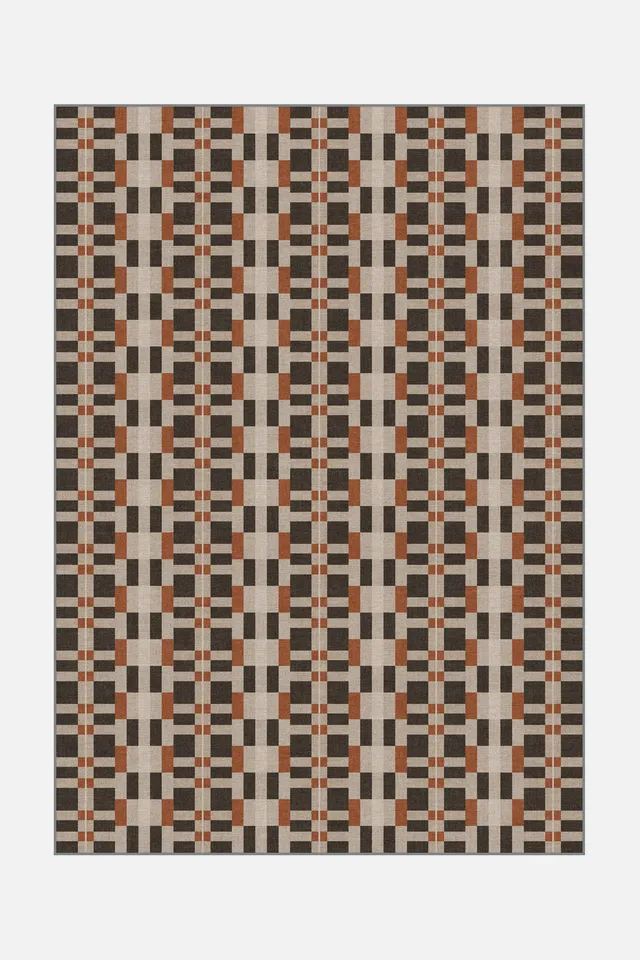 teppana-viera-kastanie-teppich-waschbar-geometrisch image 1