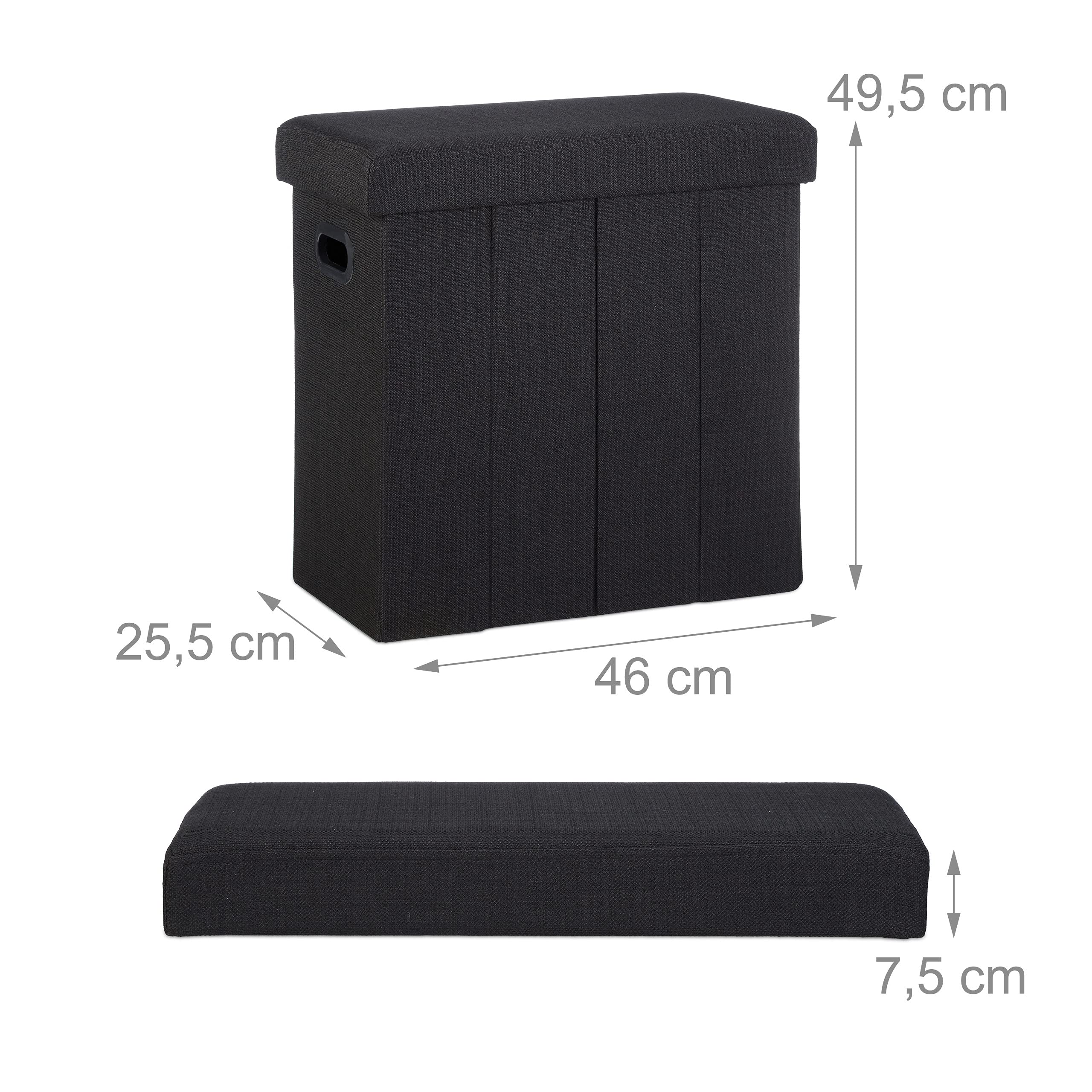relaxdays-sitzhocker-faltbar-mit-stauraum-49-5-x-46-x-25-5-cm-schwarz image 3