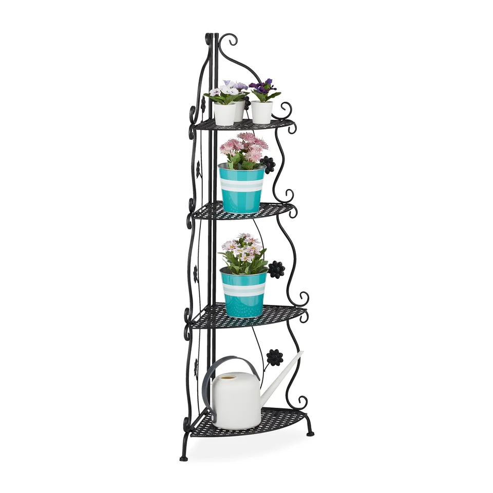 relaxdays-blumenregal-metall-4-stufig-hxbxt-113-5x31x31-cm-schwarz image 1
