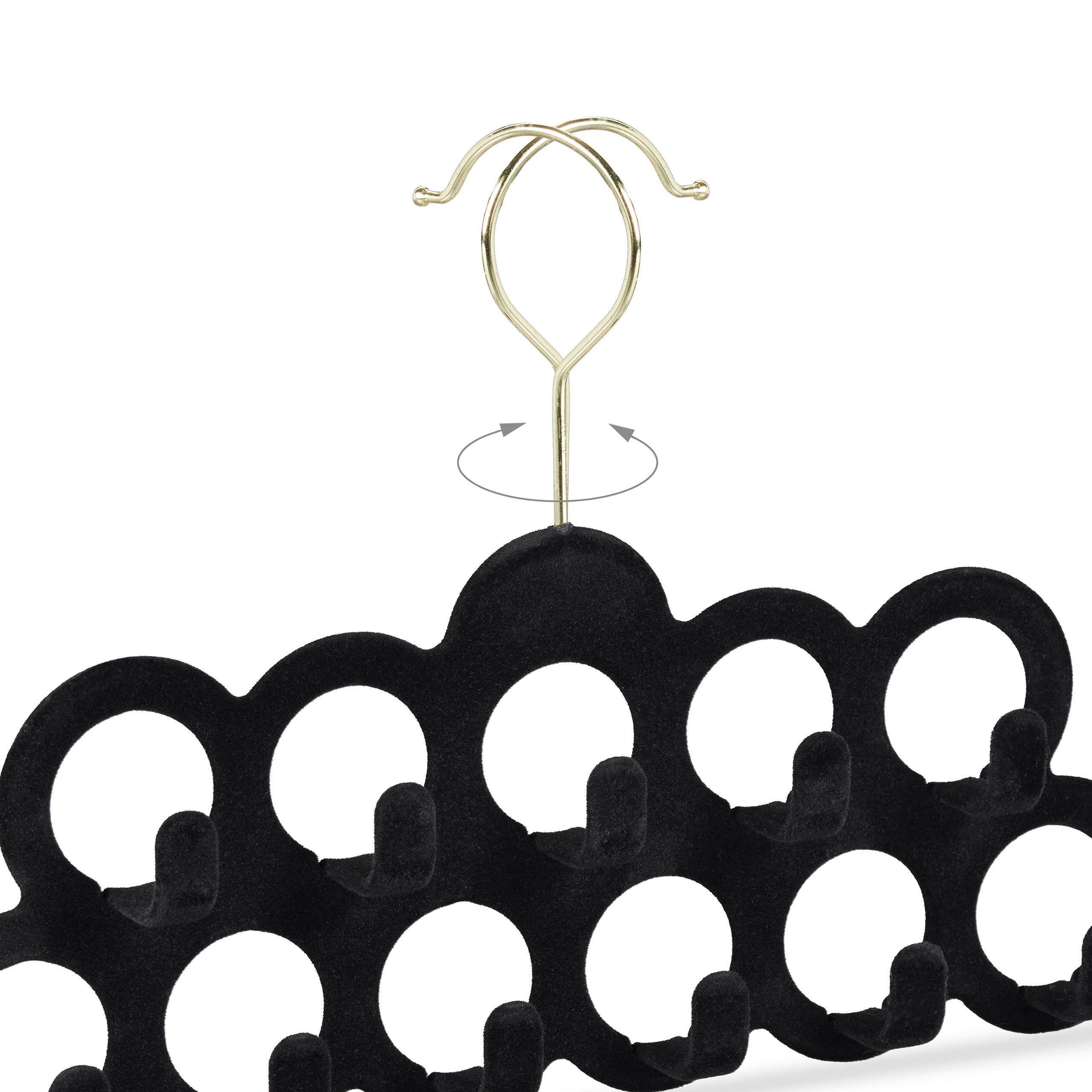 relaxdays-schalhalter-360-drehbar-11-l-cher-samt-schwarz image 7