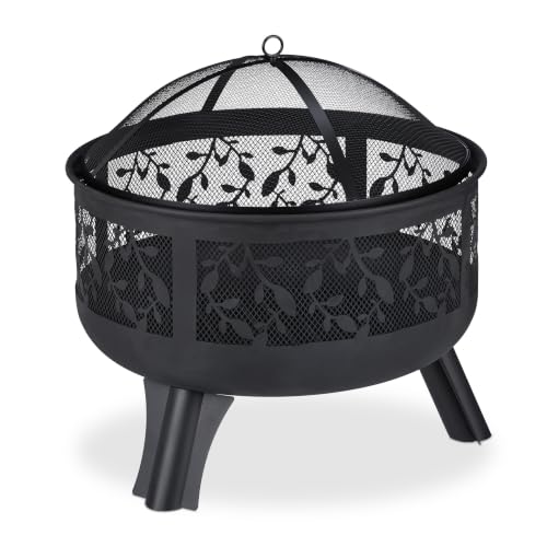 relaxdays-feuerschale-mit-funkenschutz-60-x-60-cm-schwarz image 8