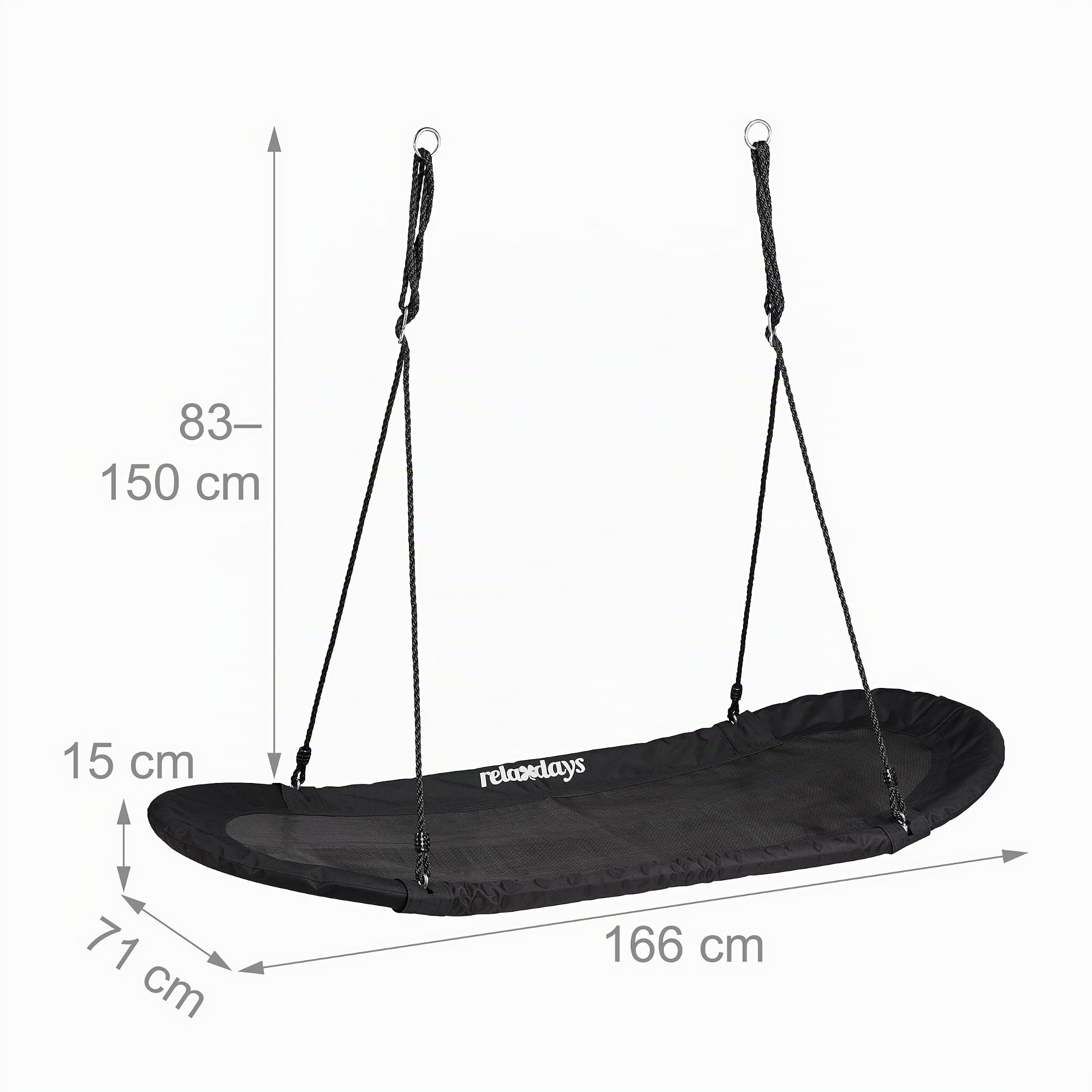 relaxdays-nestschaukel-xxl-oval-141-5-x-43-5-cm-schwarz-bis-100-kg image 4