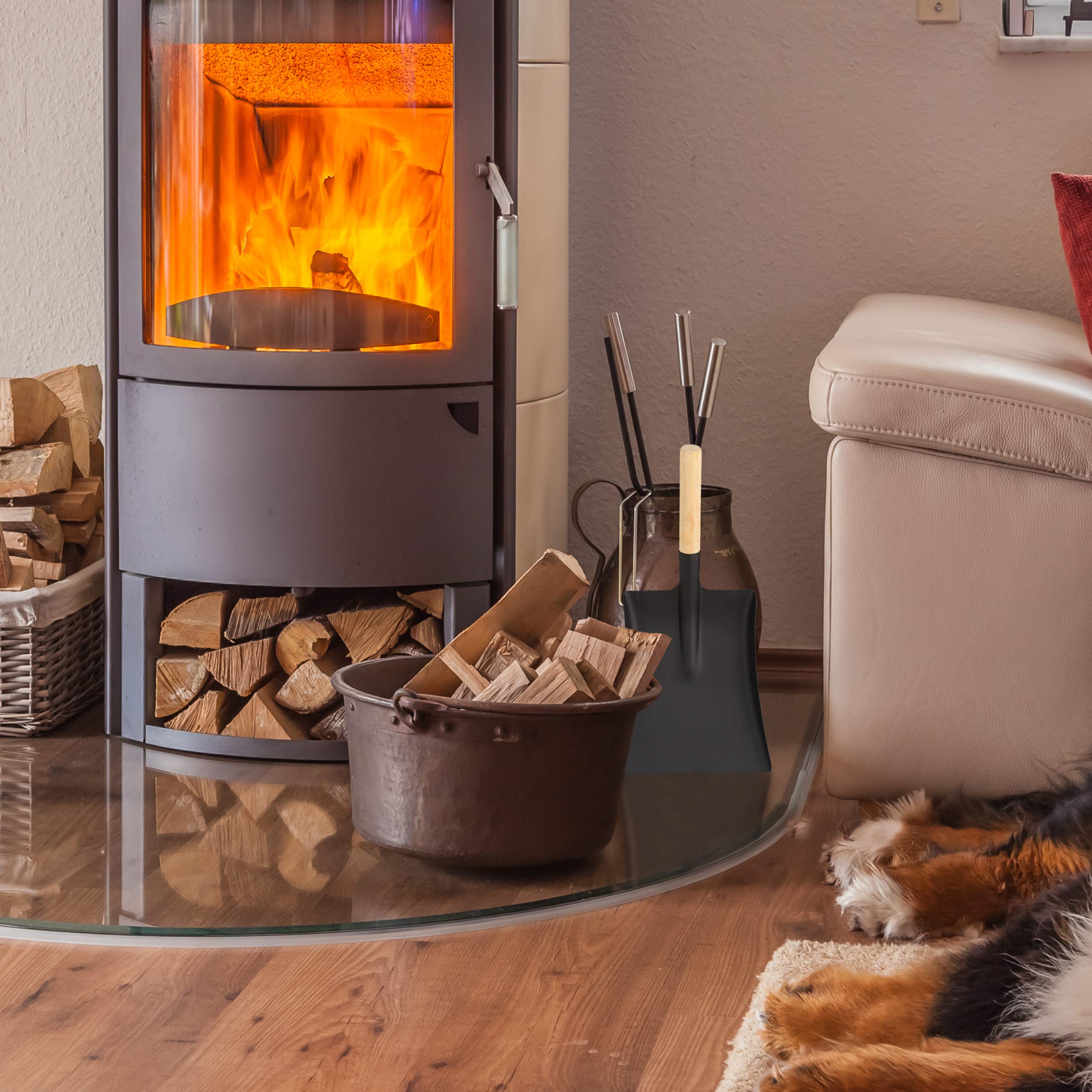 relaxdays-kehrschaufel-stahl-mit-holzgriff-46-cm-schwarz-l image 2
