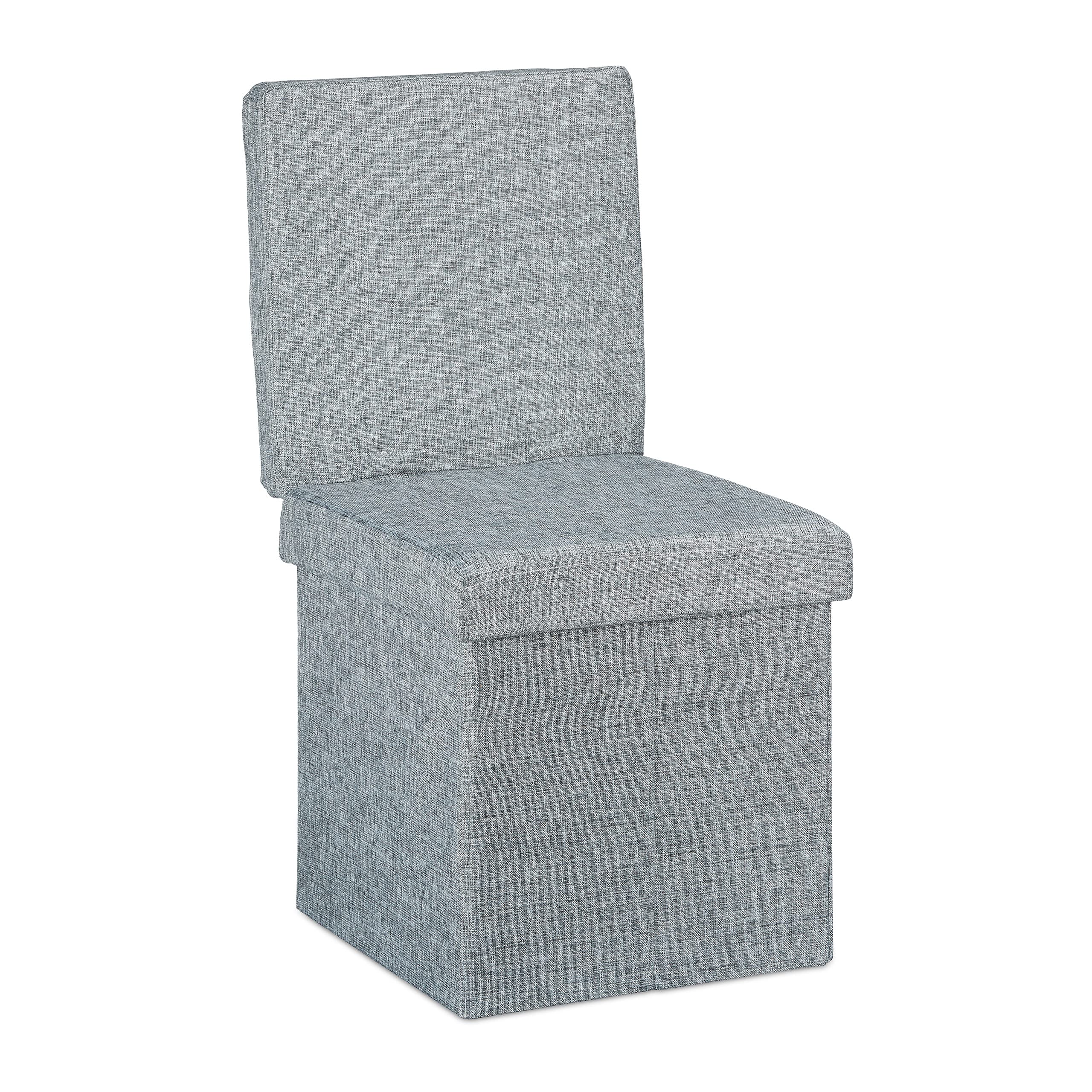 relaxdays-faltbarer-sitzhocker-mit-lehne-73x38x38-cm-grau-sitzcube-40-l image 1