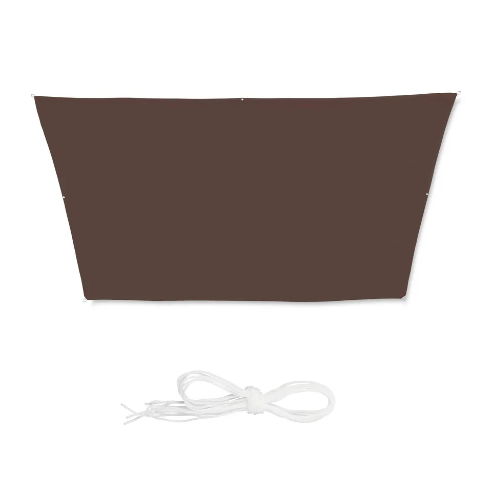relaxdays-sonnensegel-trapez-3x5-5x4x4-m-braun-wasserabweisend-mit-uv-schutz image 1