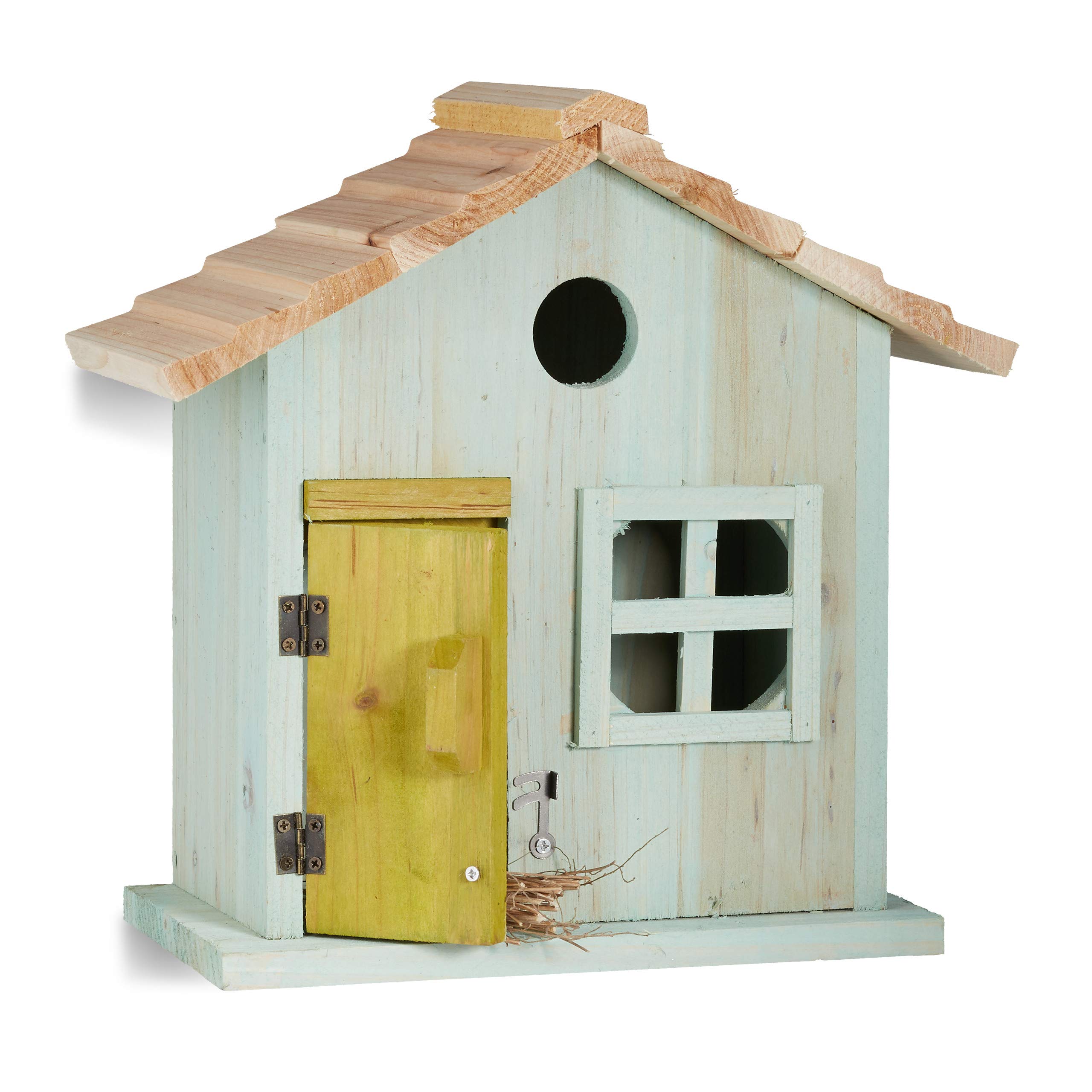 relaxdays-nistkasten-vogelh-uschen-holz-hellblau-25-5-x-15-8-x-13-cm image 1