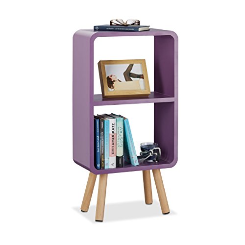 relaxdays-standregal-2-f-cher-78x40x20-cm-violett-mit-holzbeinen image 6