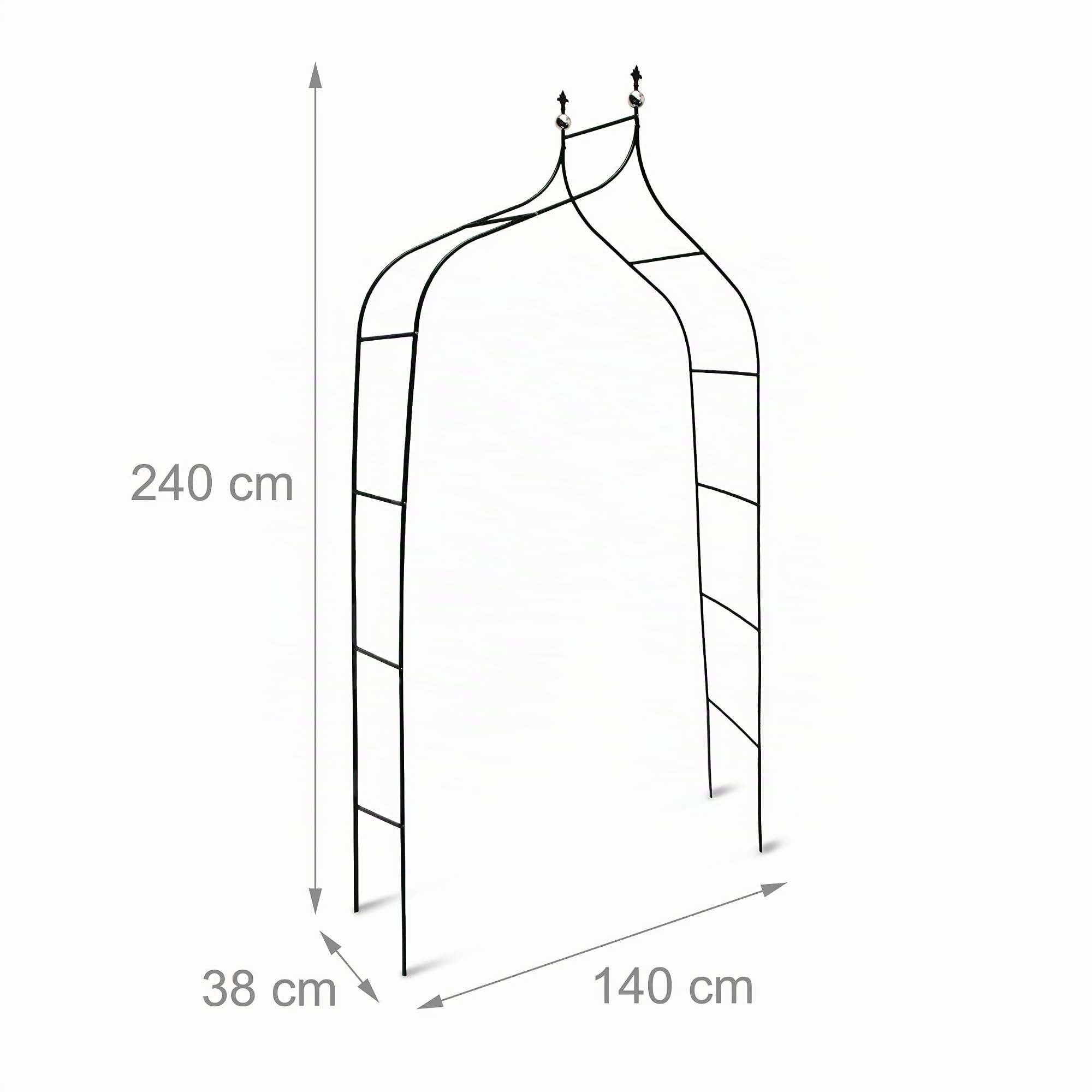 relaxdays-rankbogen-metall-geschwungen-240-cm-gr-n image 4