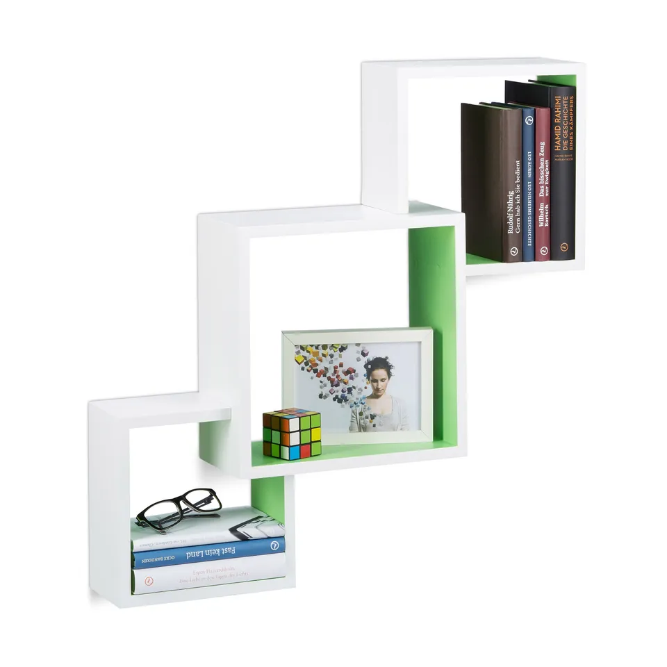relaxdays-w-rfel-regal-cube-wandboard-mdf-wei-gr-n-66x66x15-cm image 1