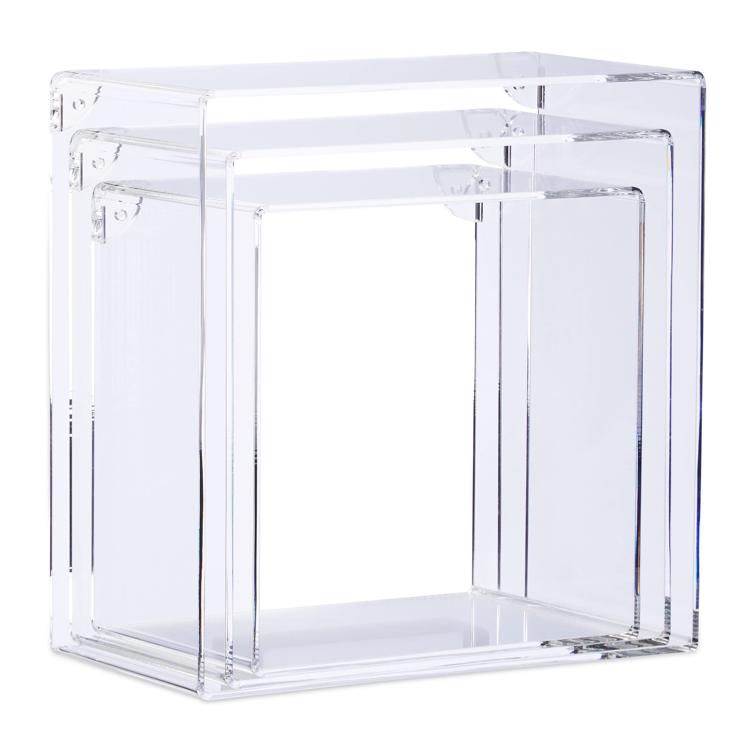 relaxdays-wandregale-acryl-3er-set-transparent-14-x-27-x-27-cm image 4