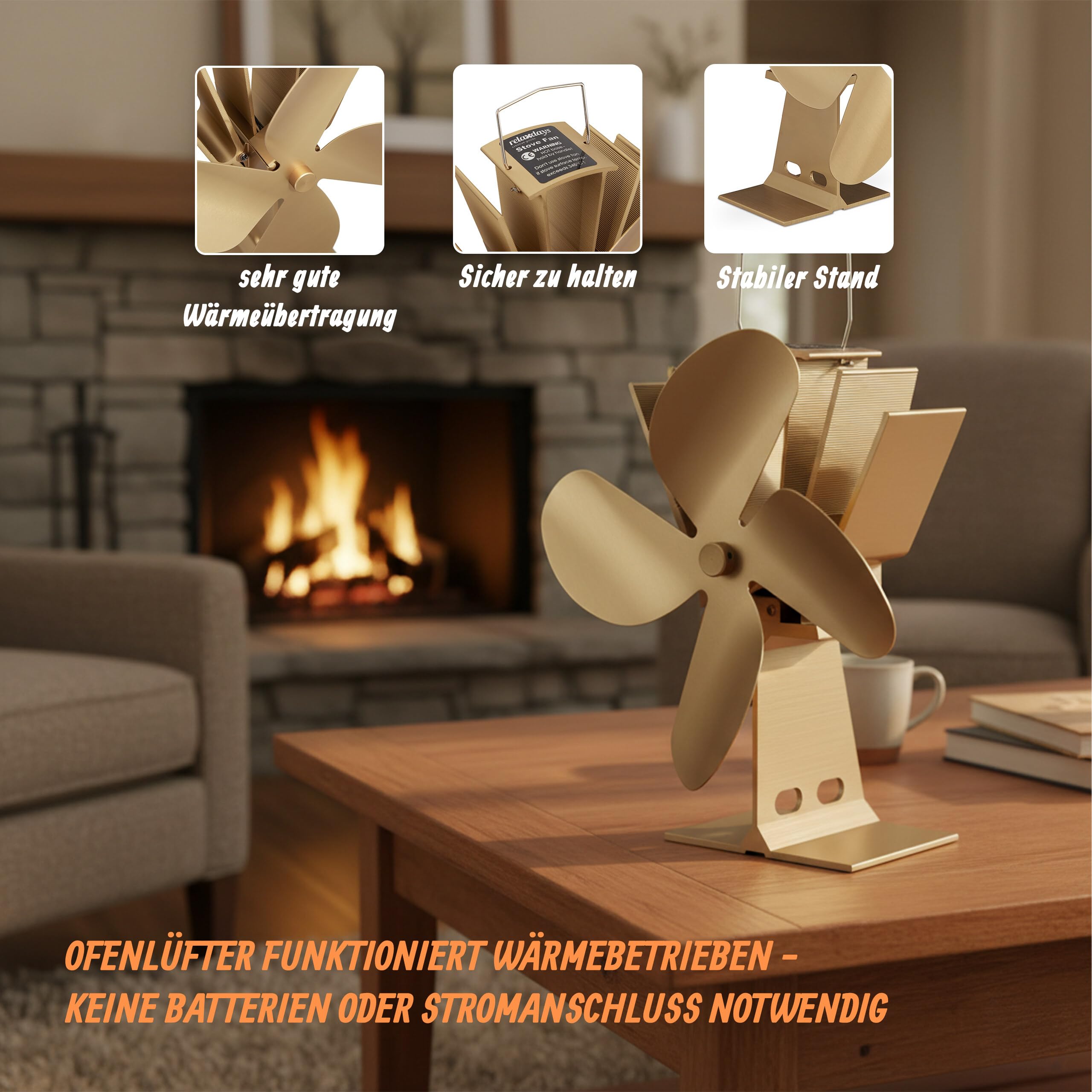 relaxdays-ofenventilator-ohne-strom-bronze-4-bl-tter-f-r-kamin-ofen image 3