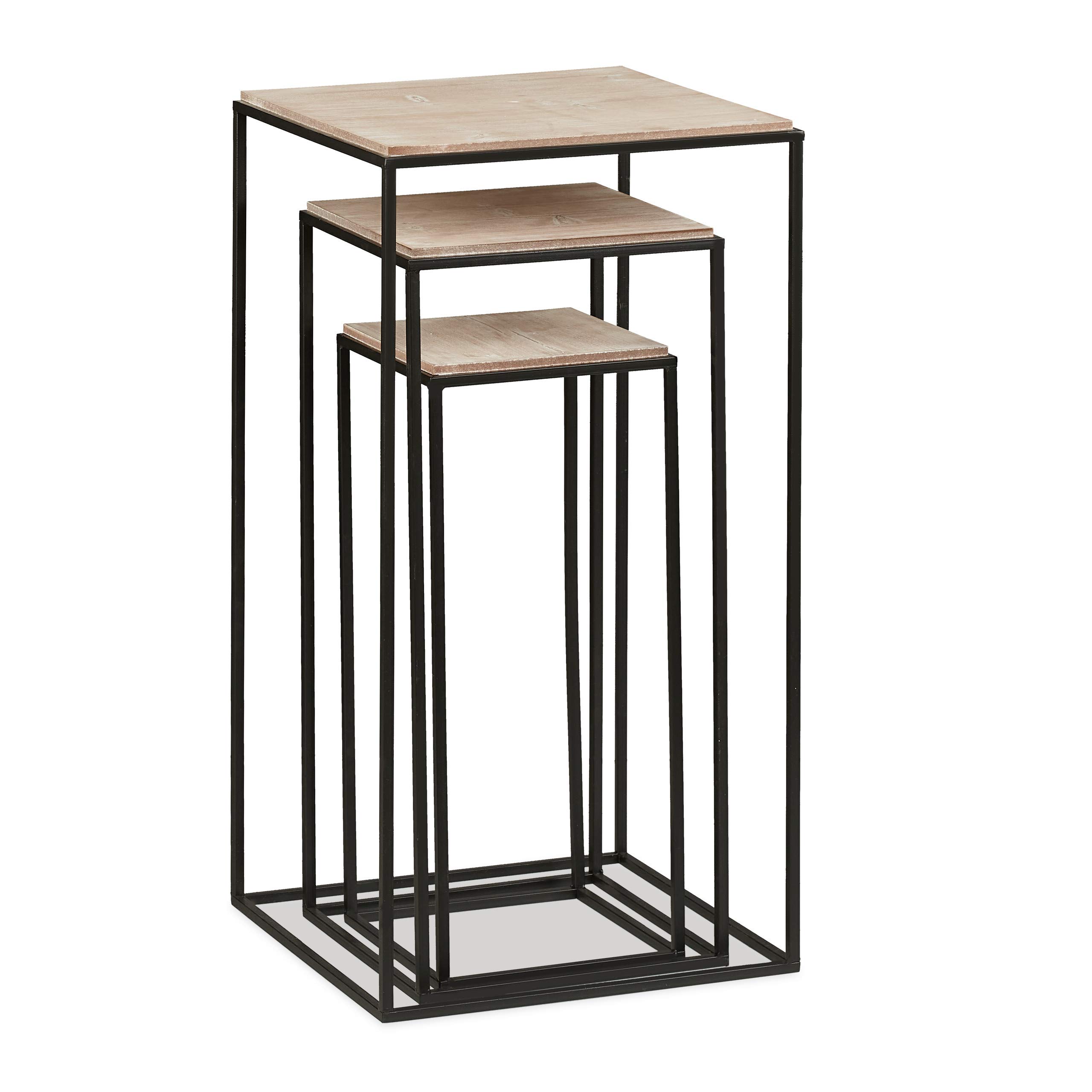 relaxdays-blumenhocker-3er-set-pflanzenst-nder-quadratisch-holzoptik-schwarz image 6