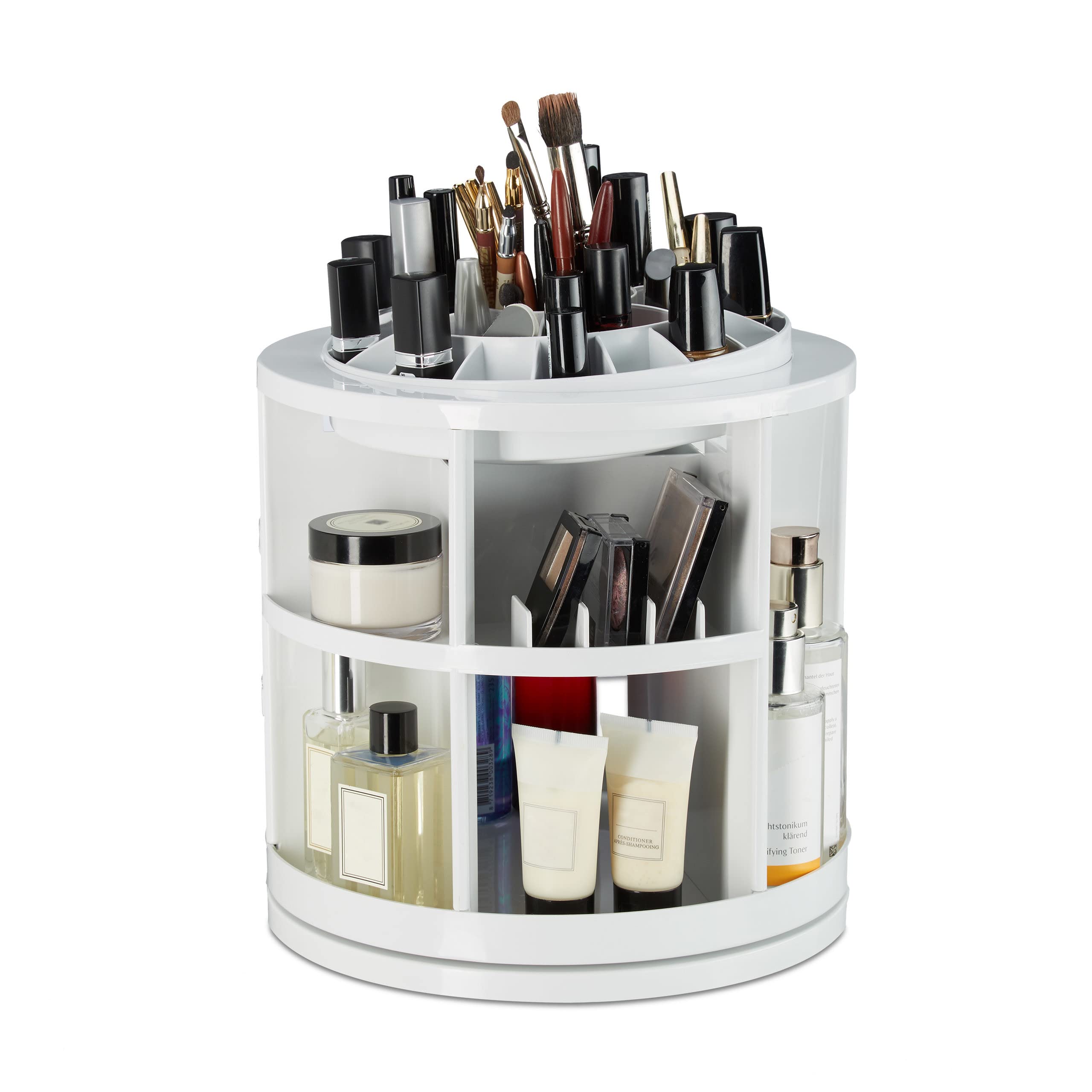 relaxdays-kosmetik-organizer-360-grad-make-up-karussell-mit-38-f-cher-wei image 1