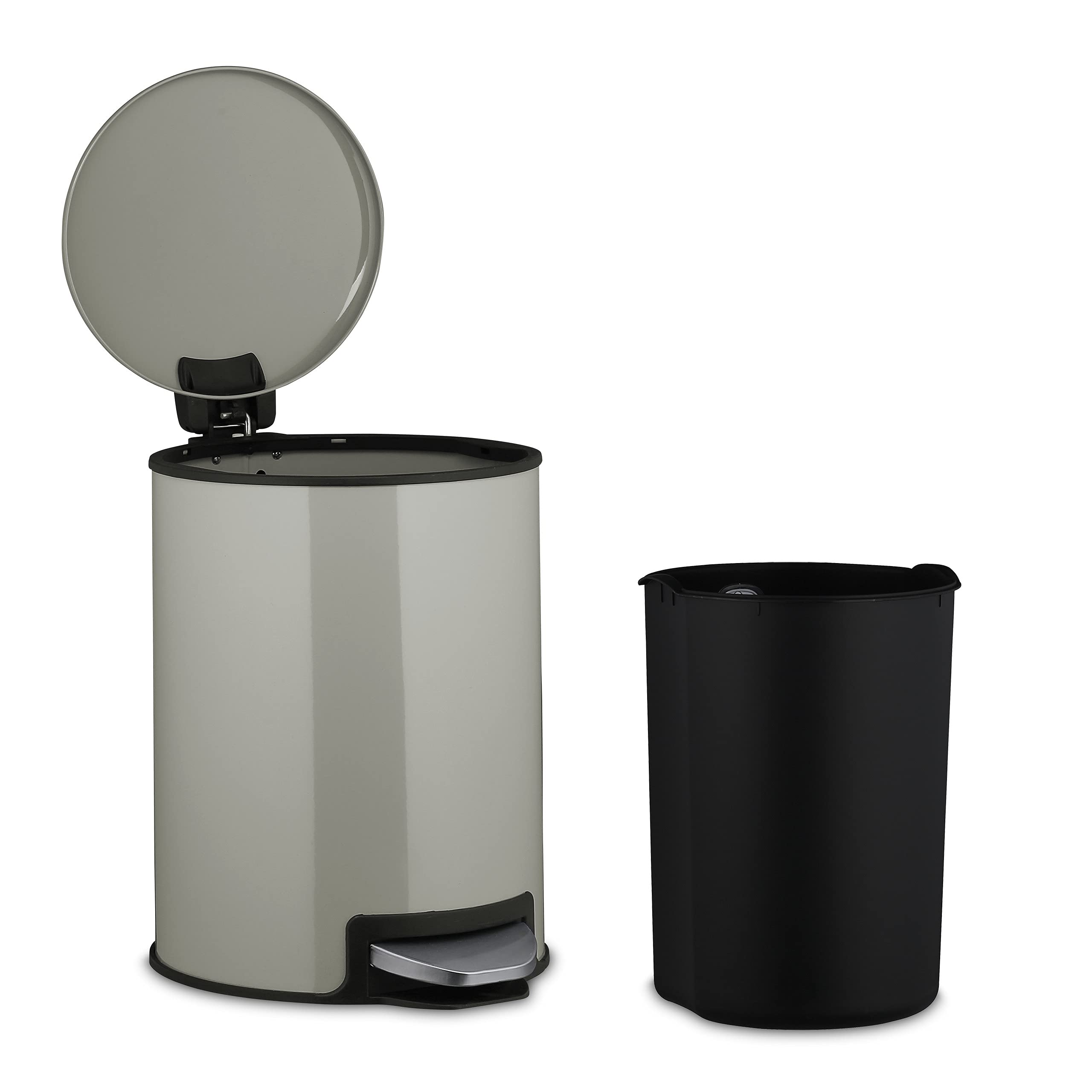relaxdays-kosmetikeimer-3-liter-treteimer-mit-absenkautomatik-hellgrau image 6