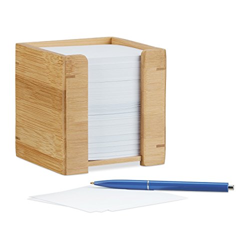 relaxdays-zettelbox-bambus-natur-notizzettelbox-inkl-900-blatt image 5