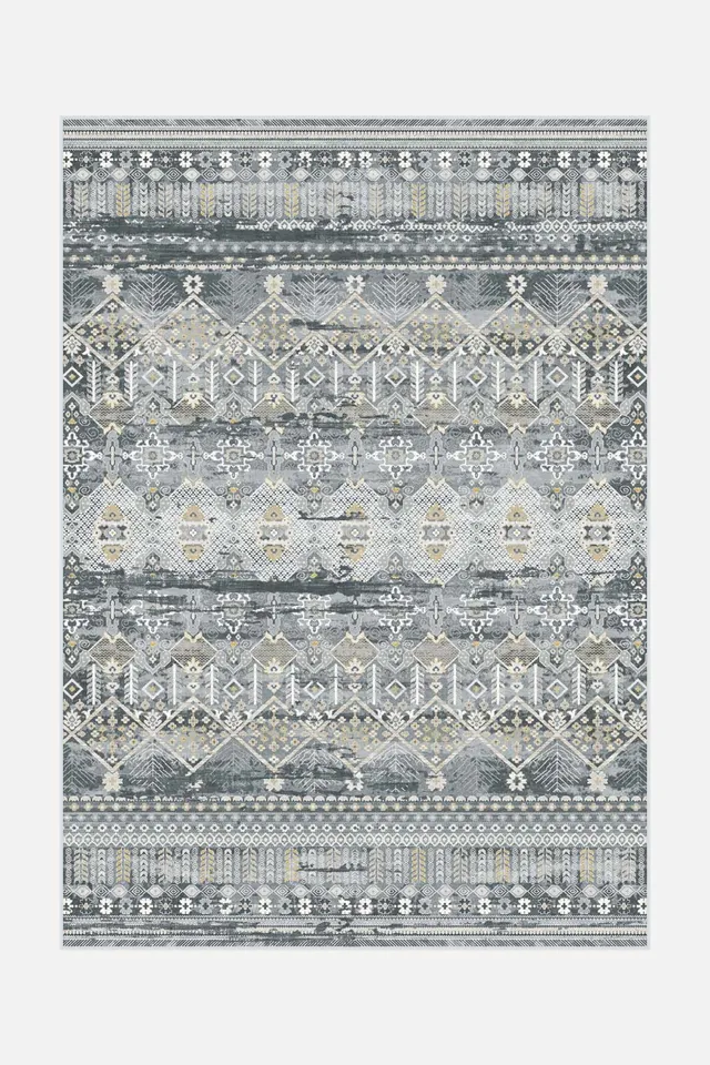 teppana-nele-gelb-teppich-waschbar-marokkanisch-indoor image 1